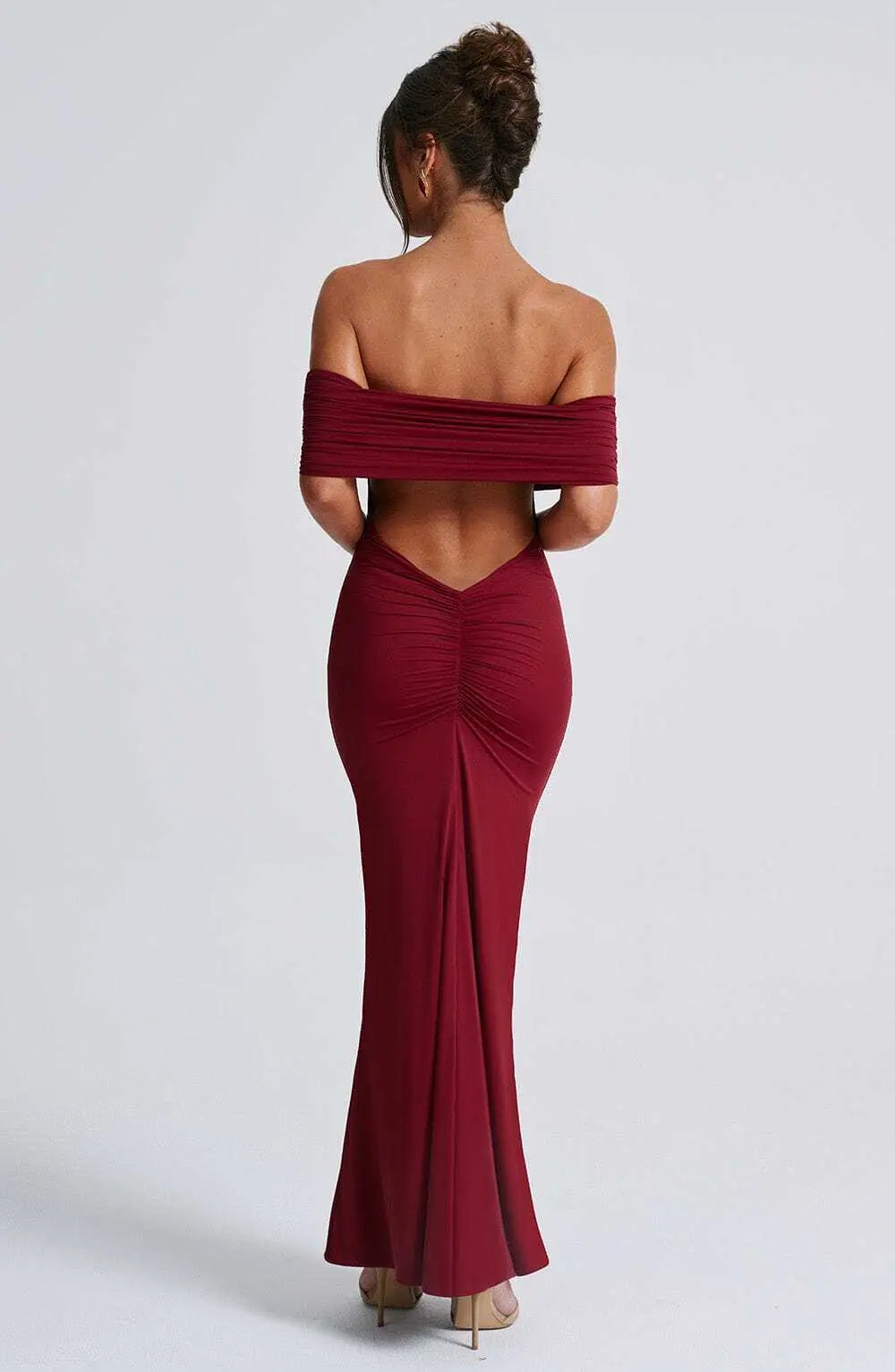Belinda Maxi Dress - Burgundy - Image 9