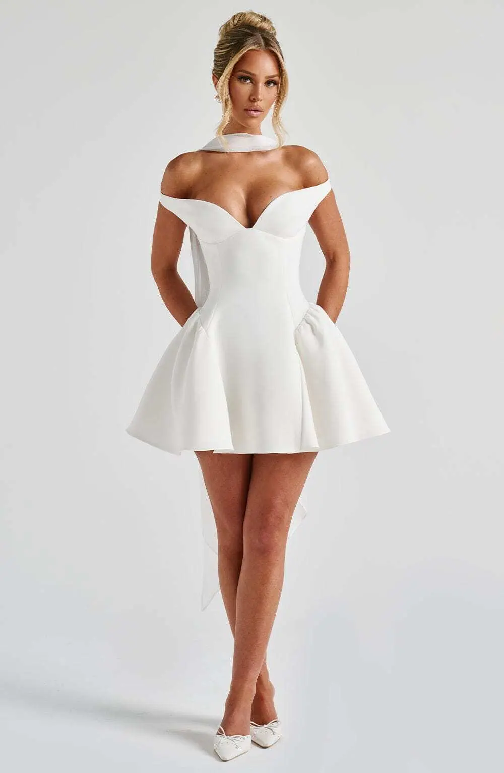 Marla Mini Dress - Ivory - Image 10