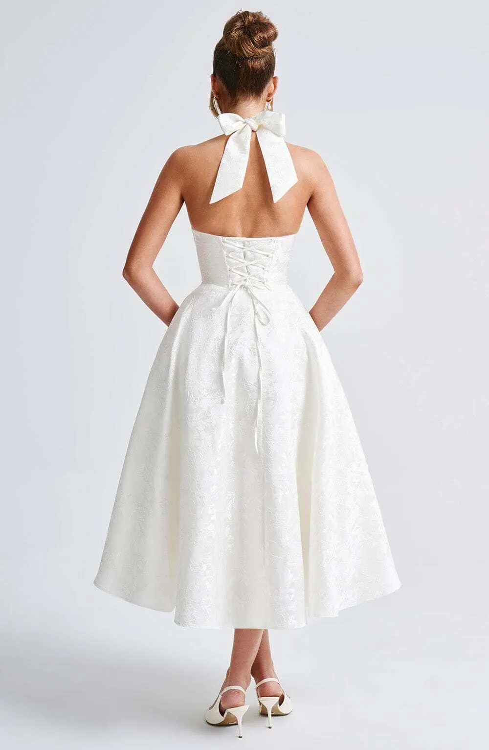 Effie Midi Dress - Ivory - Image 18