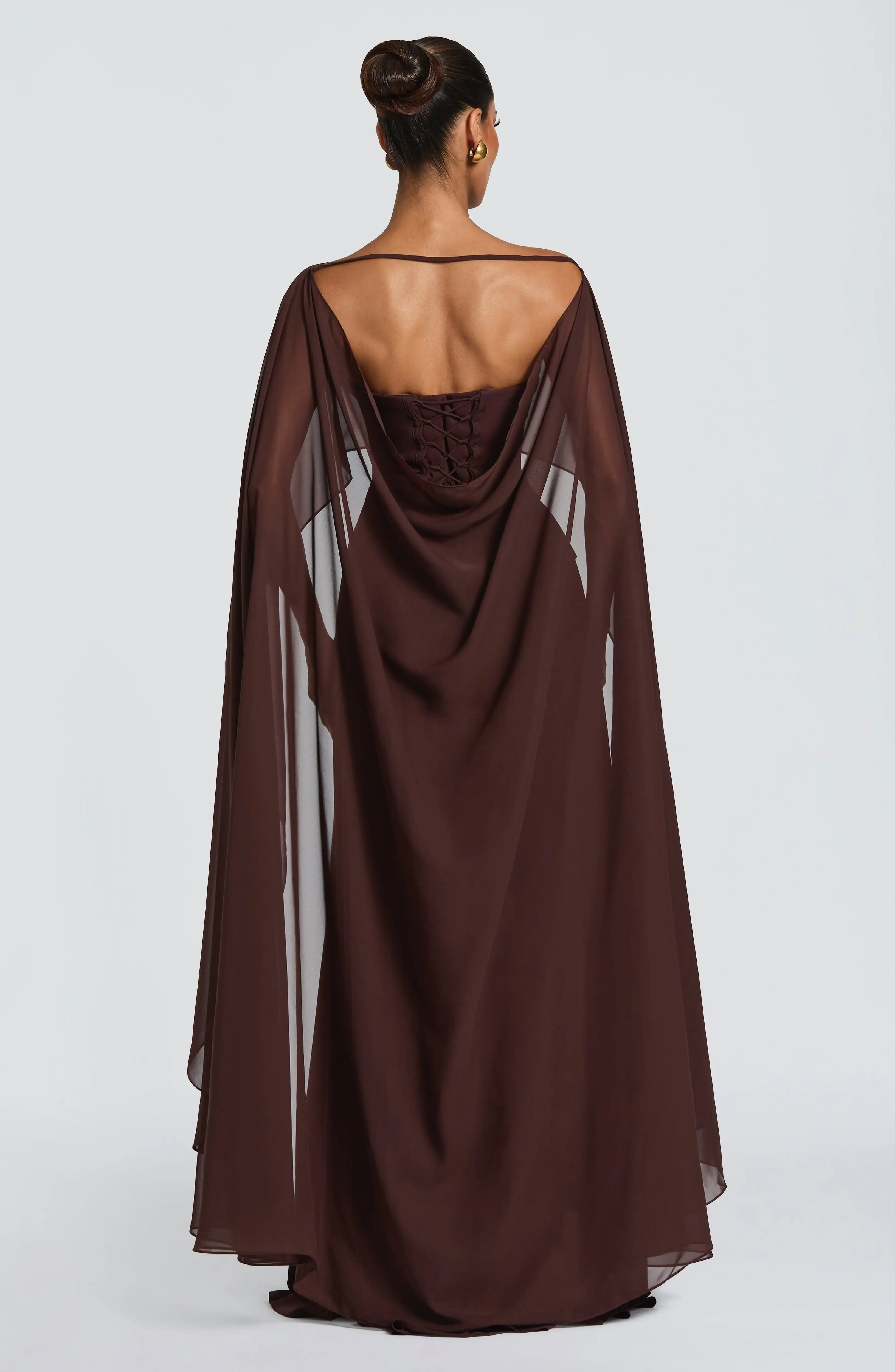 Romy Cape - Plum Brown - Image 3