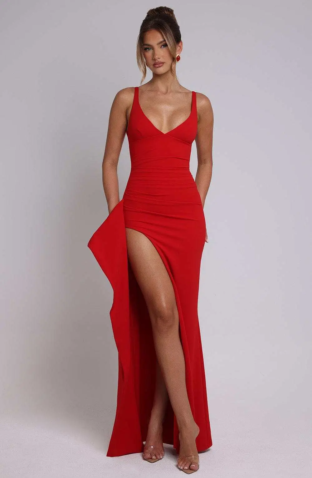 Violetta Maxi Dress - Red - Image 10