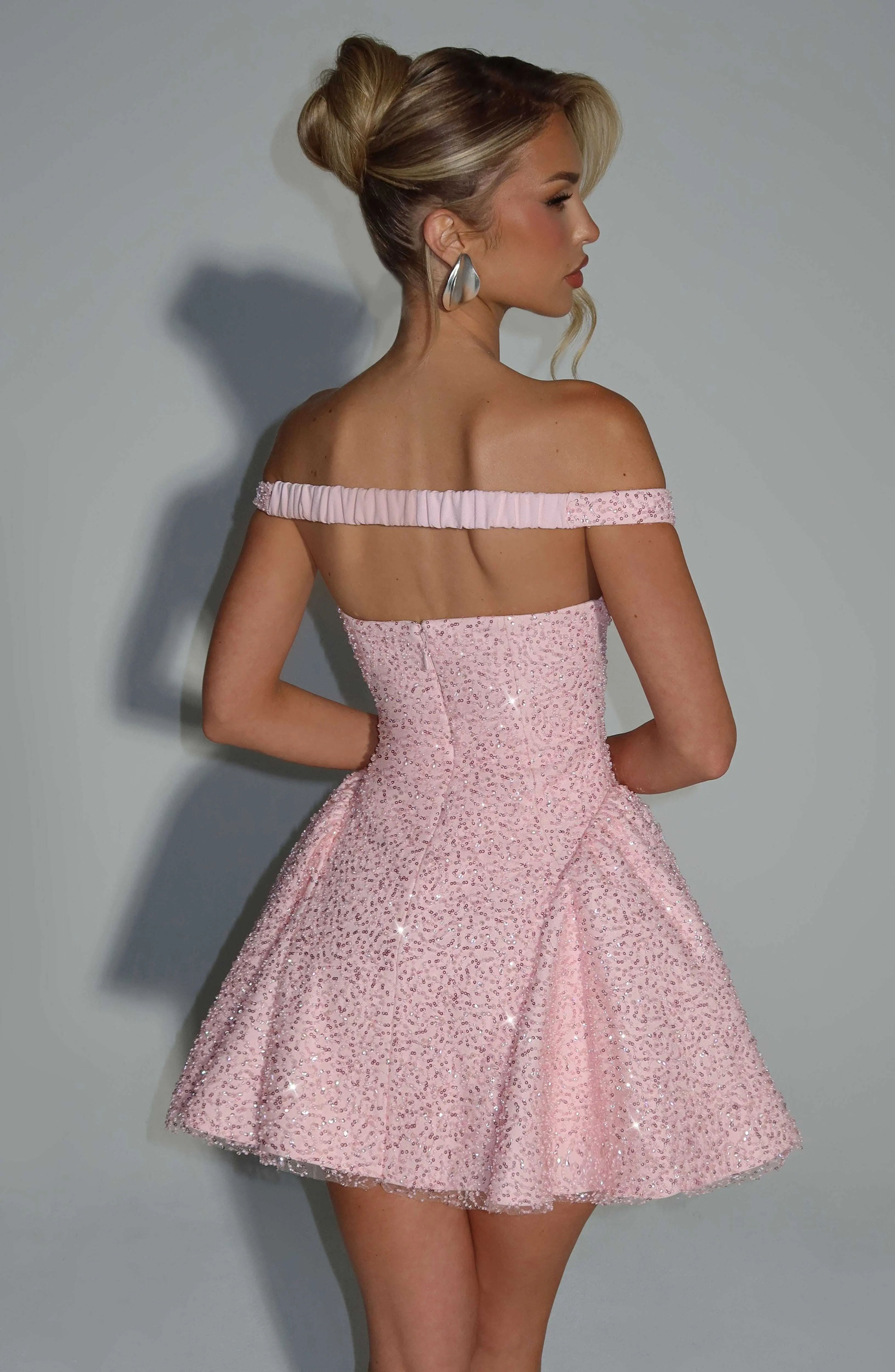 Sapphire Mini Dress - Blush - Image 2