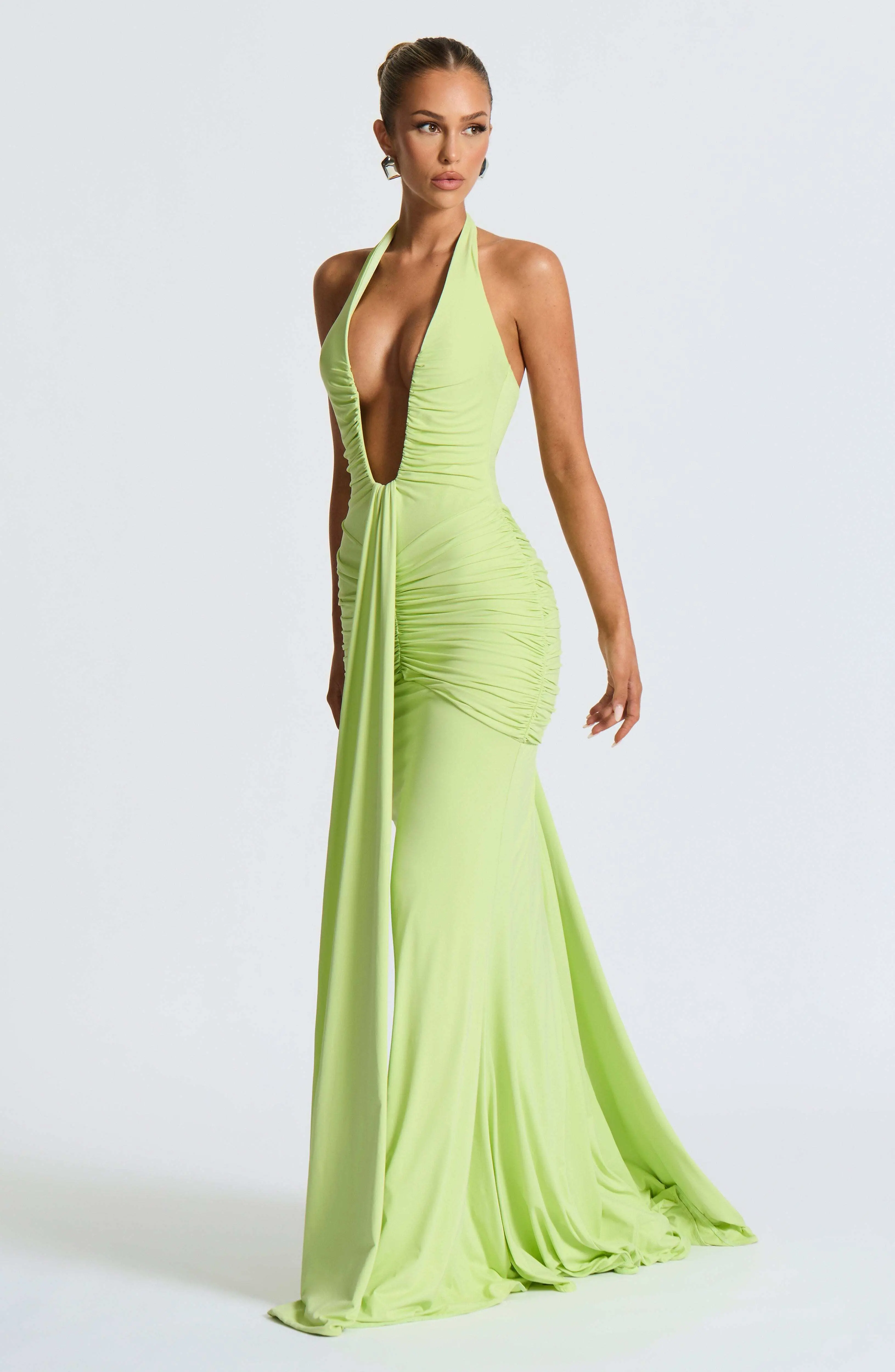 Rosetta Maxi Dress - Lime - Image 4