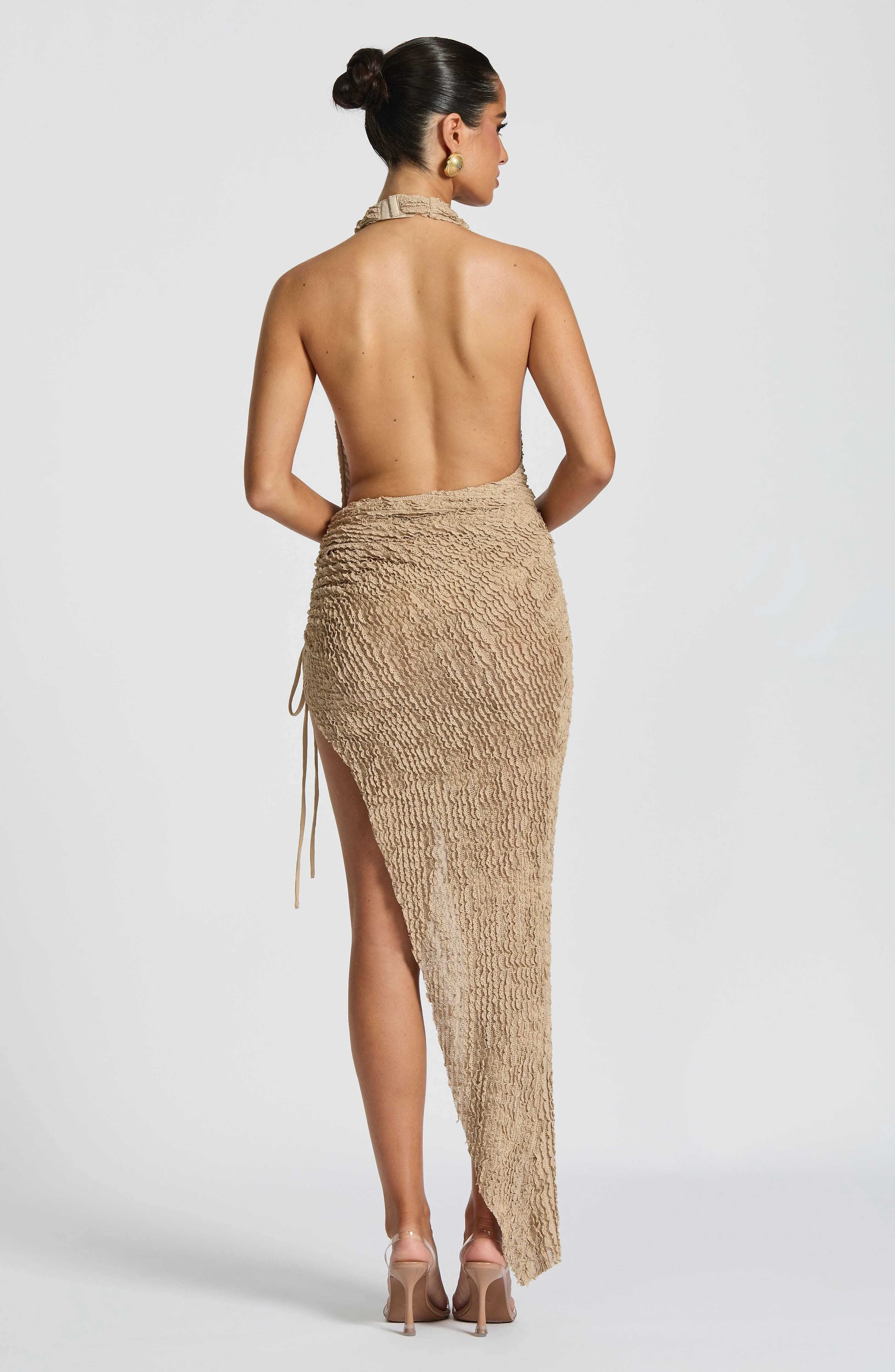 Airla Midi Dress - Beige - Image 5