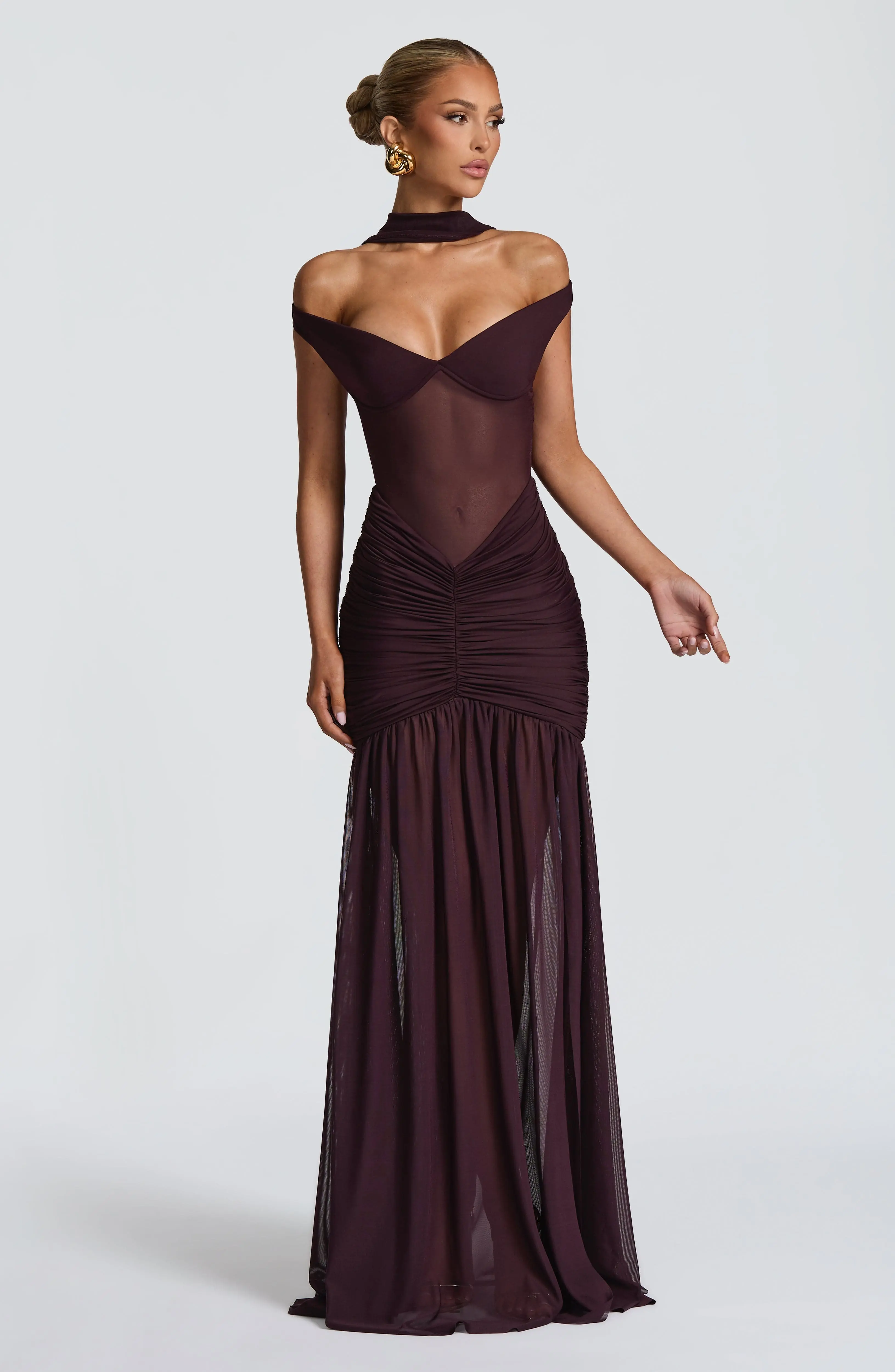 Alaia Maxi Dress - Plum - Image 9