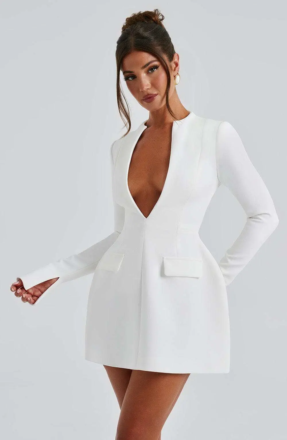 Greta Mini Dress - Ivory - Image 2