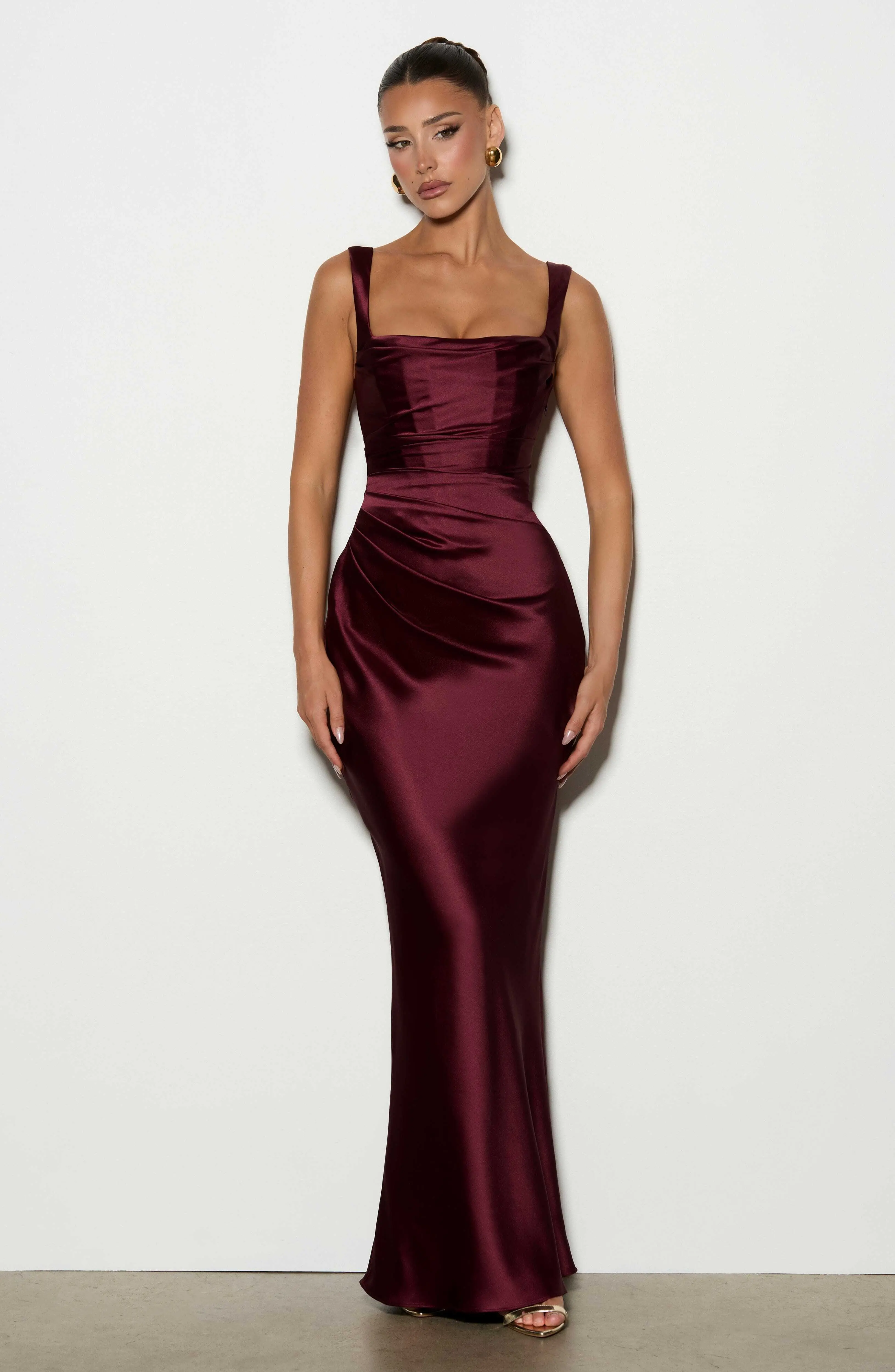 Calanthe Maxi Dress - Cherry Lacquer