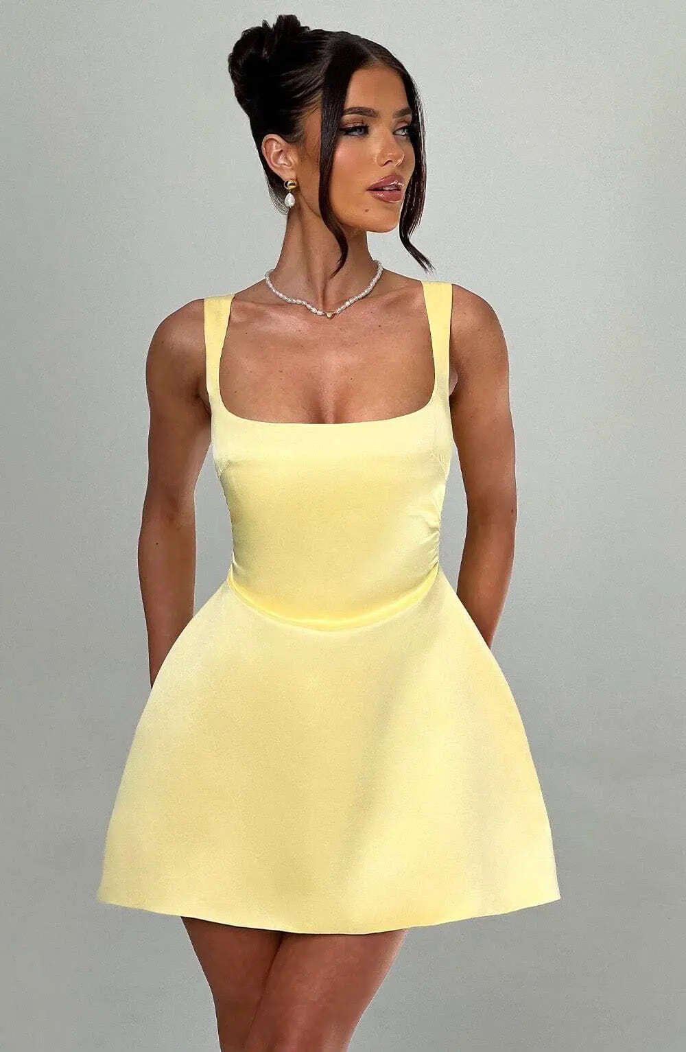 Sofie Mini Dress - Lemon - Image 11