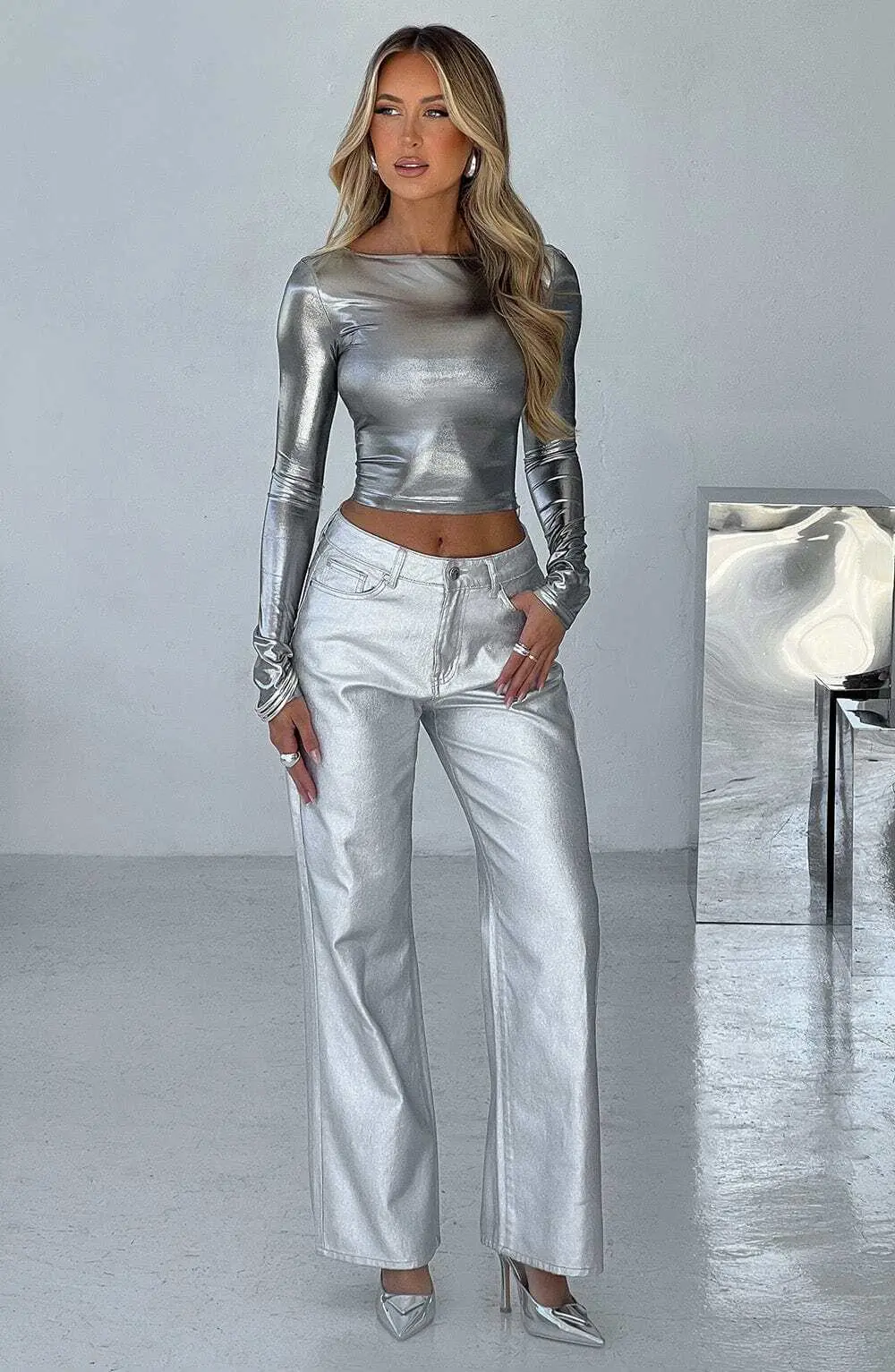 Cassidy Pant - Silver - Image 2