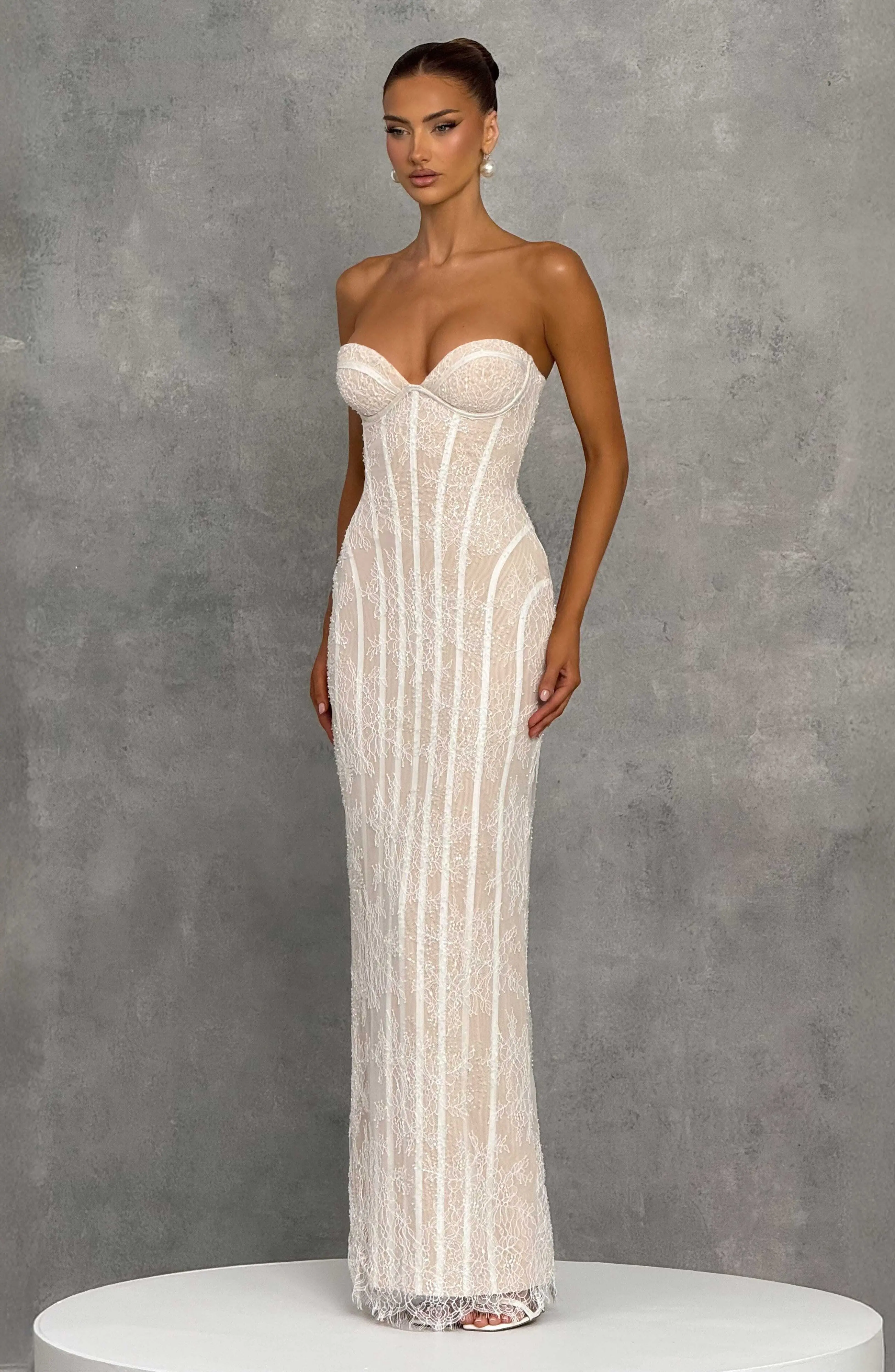 Sian Maxi Dress - Ivory Embellishment - Image 6