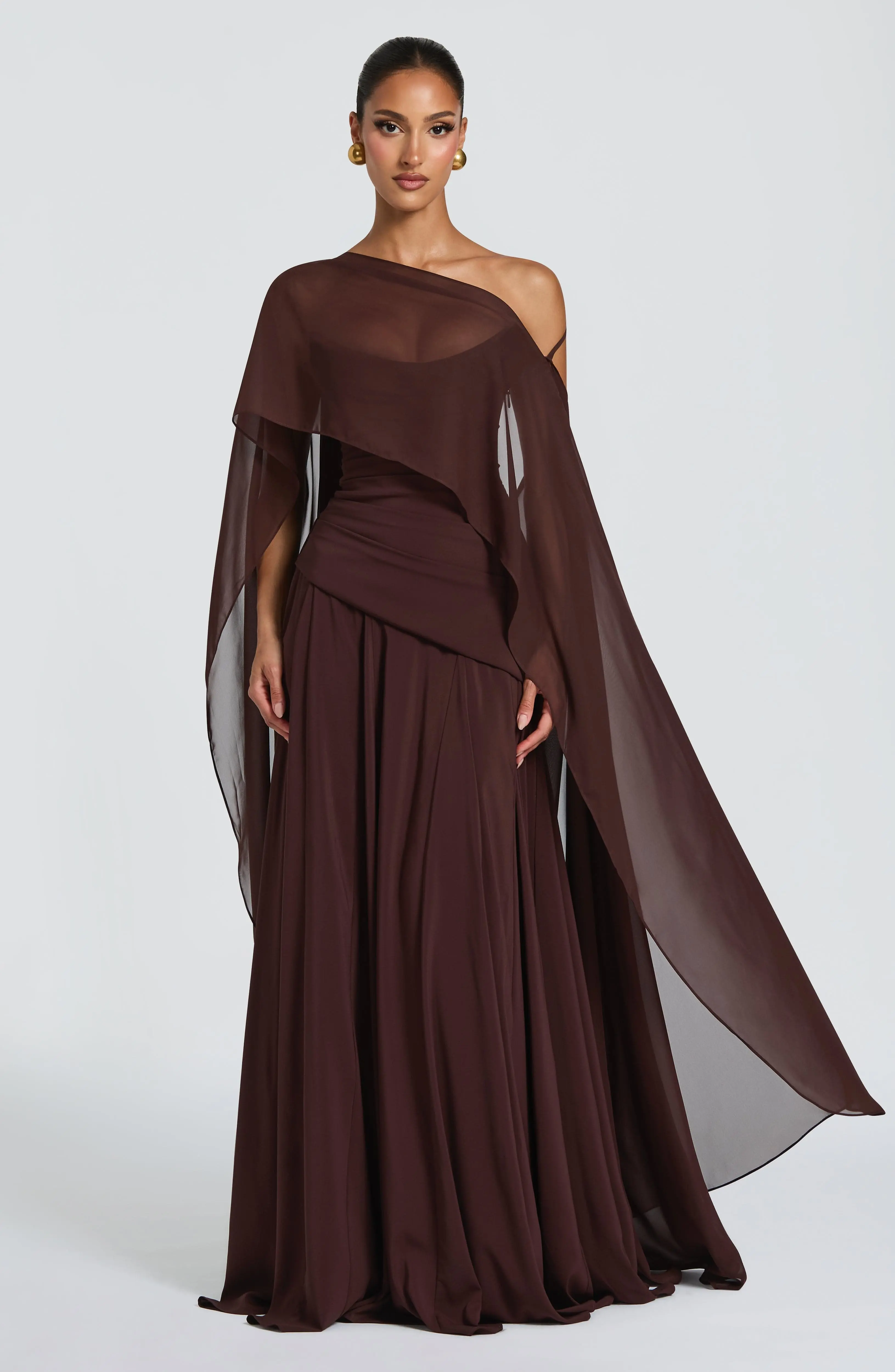 Romy Cape - Plum Brown - Image 4