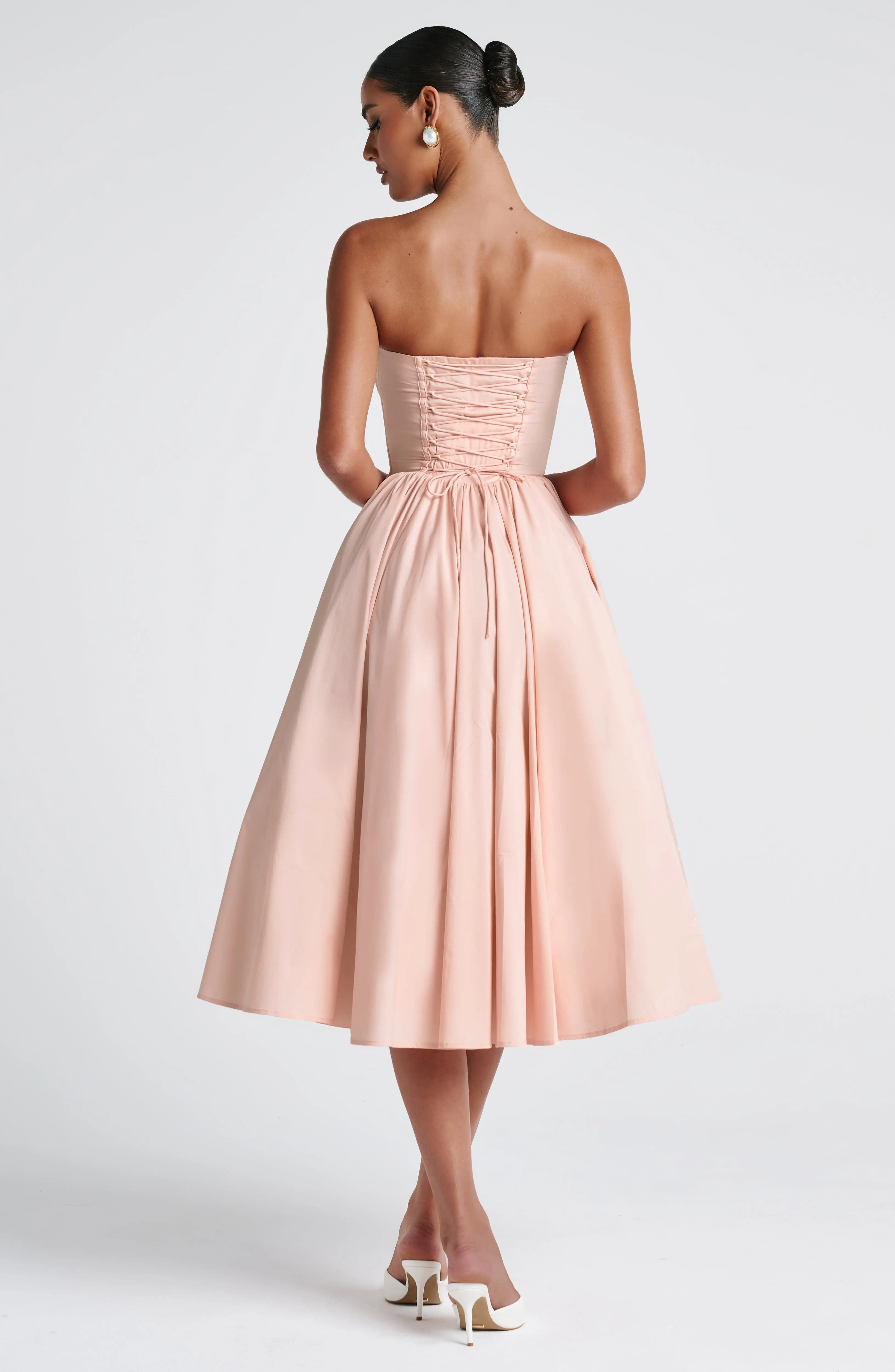 Prim Midi Dress - Soft Peach - Image 3