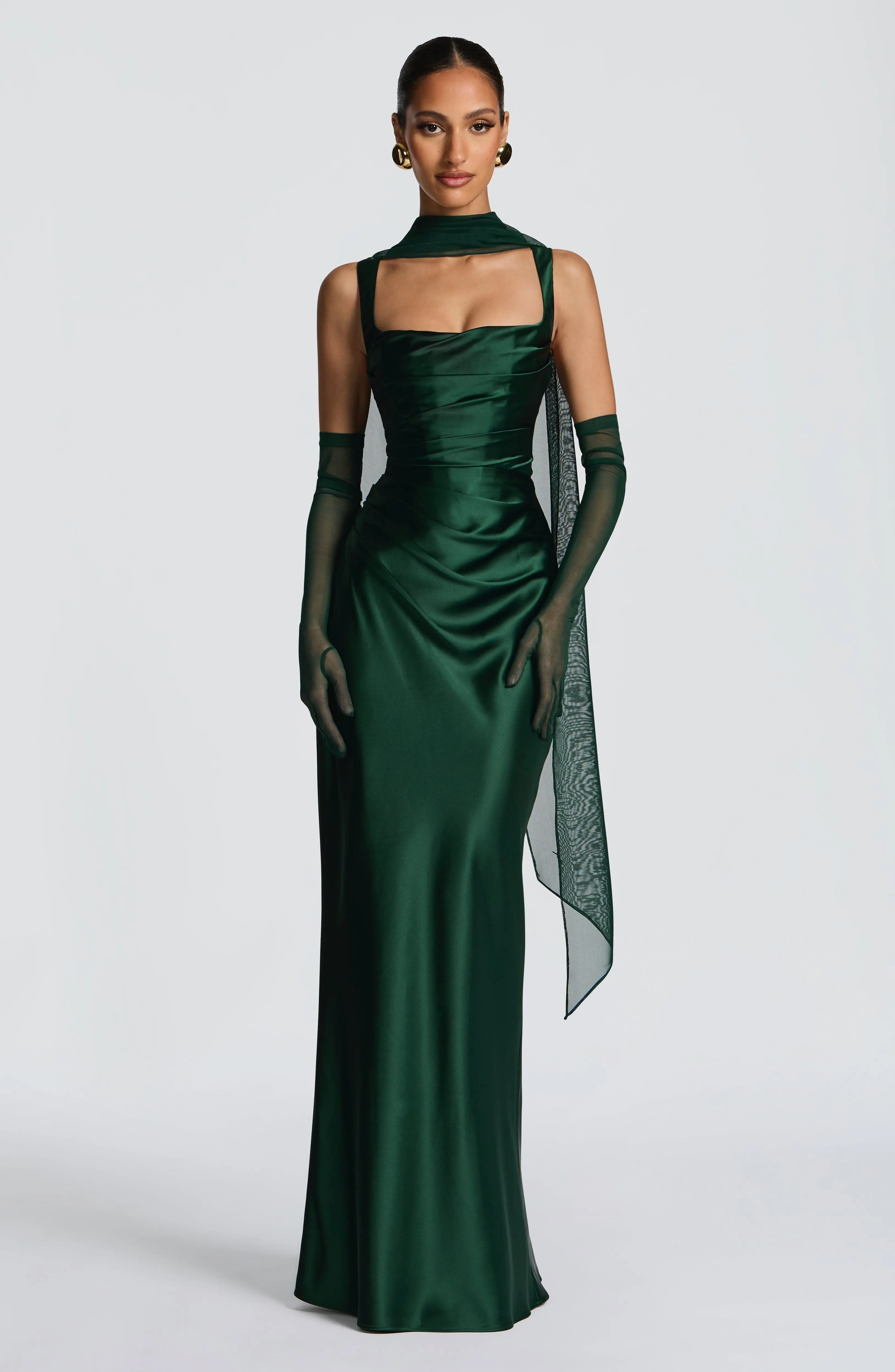 Calanthe Maxi Dress - Emerald - Image 10