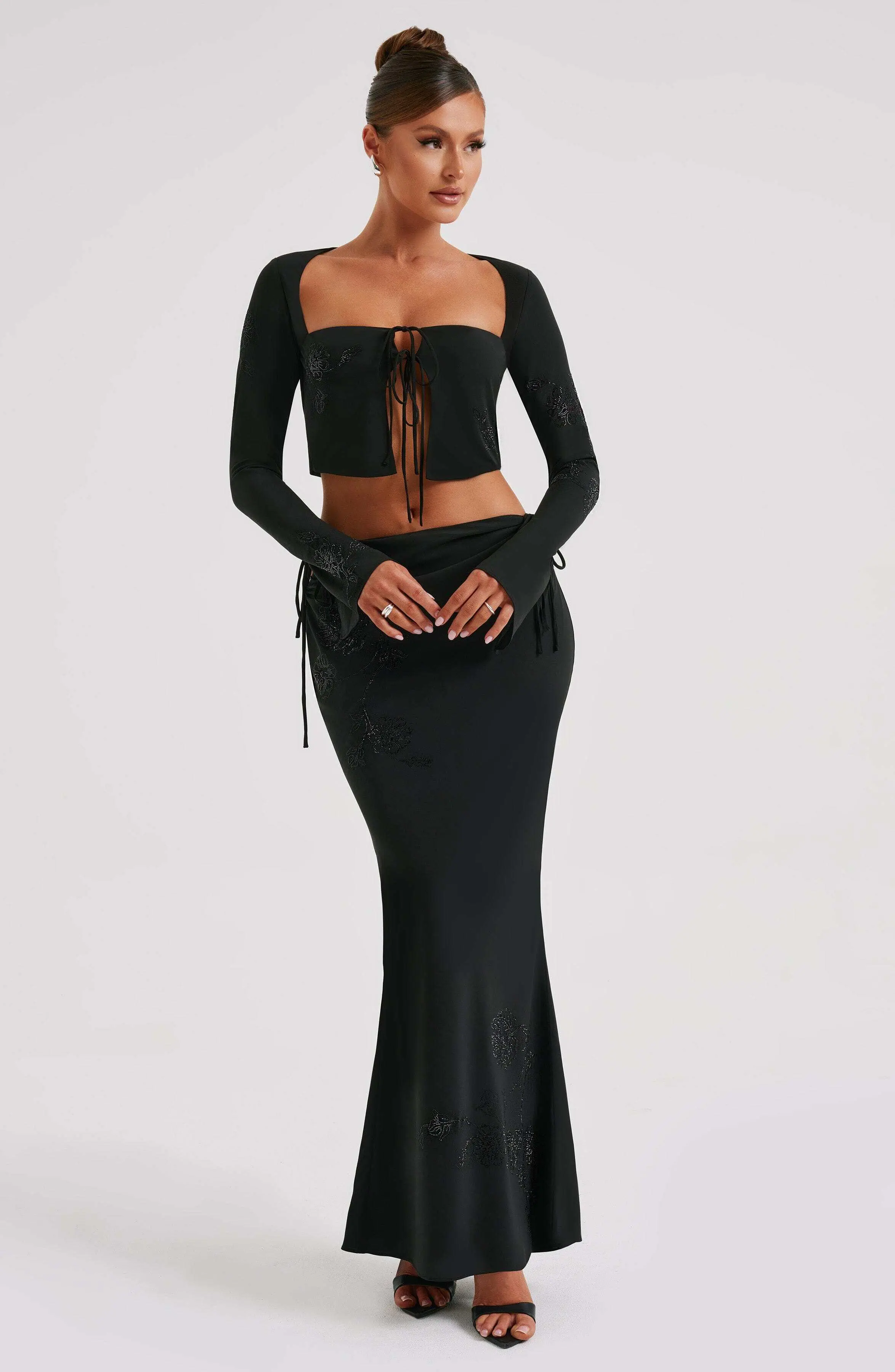 Tana Maxi Skirt - Black - Image 4
