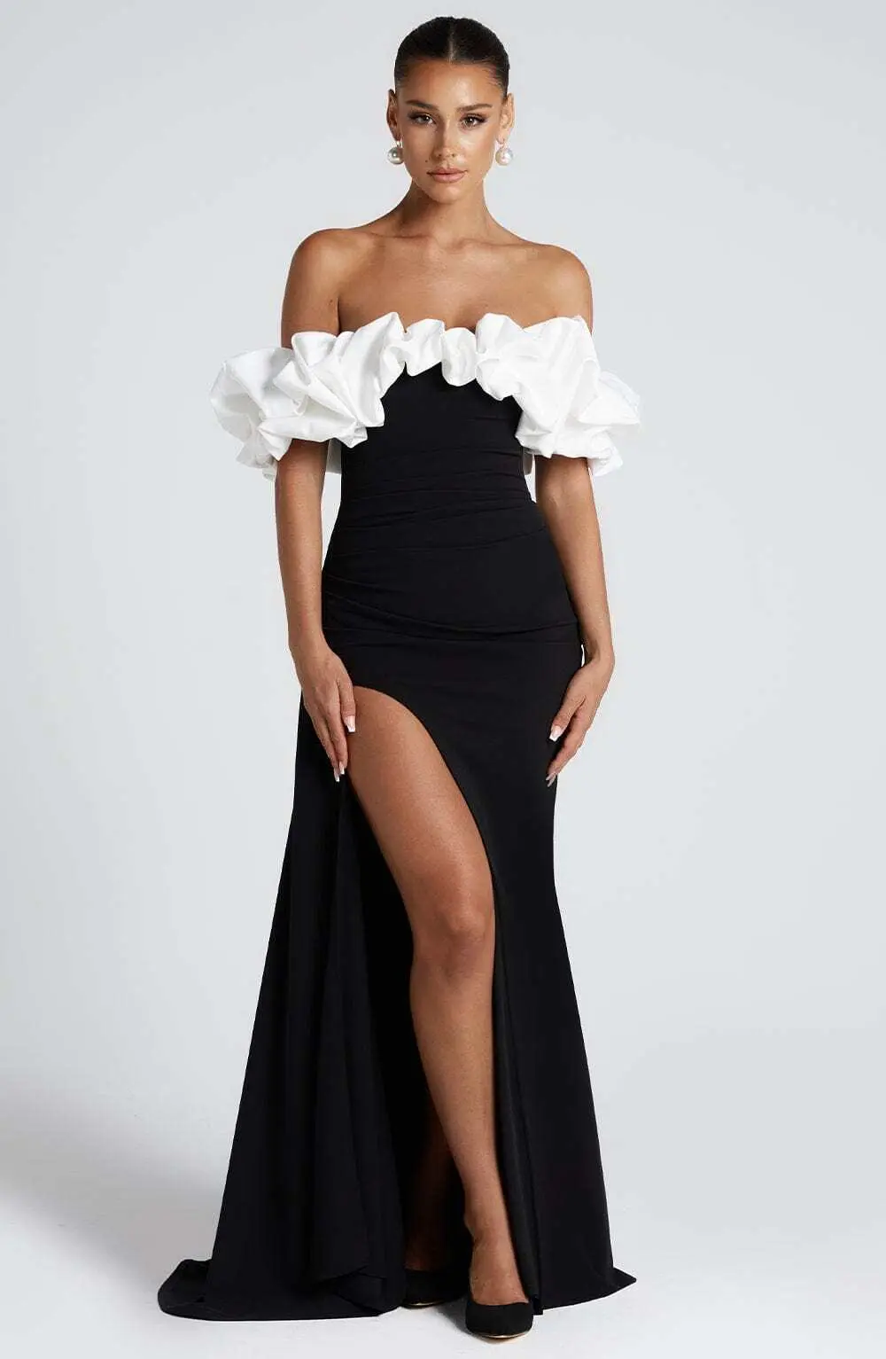 Elsie Maxi Dress - Black/White - Image 2