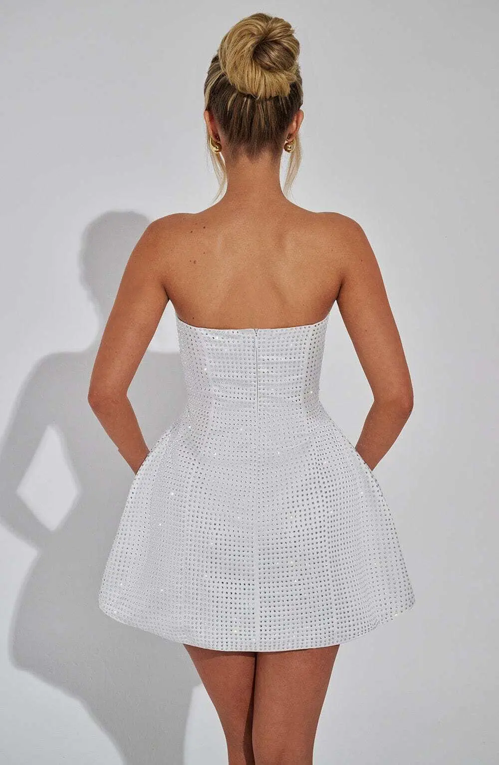 Paloma Mini Dress - Ivory - Image 2