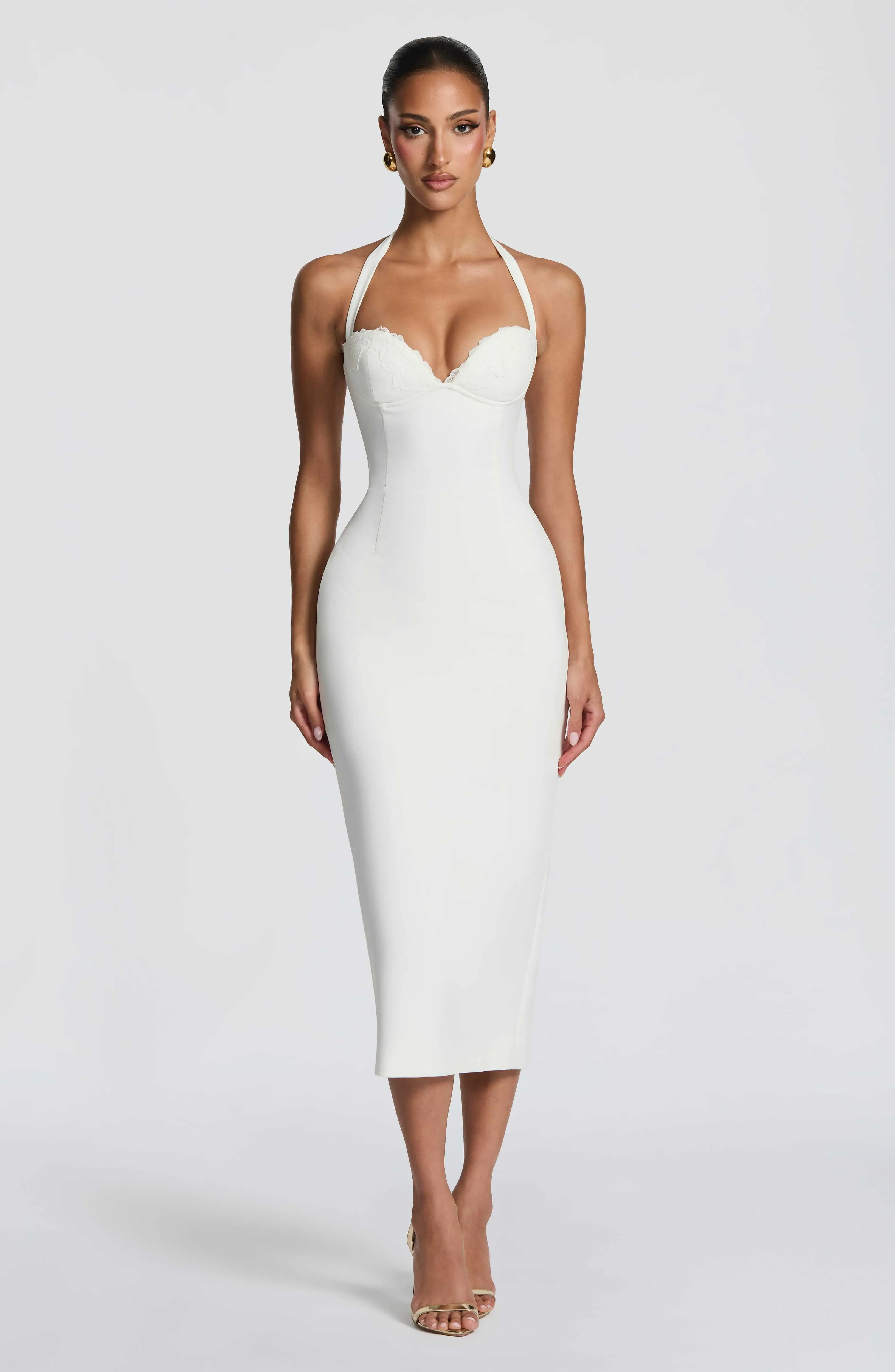 Cassia Midi Dress - Ivory