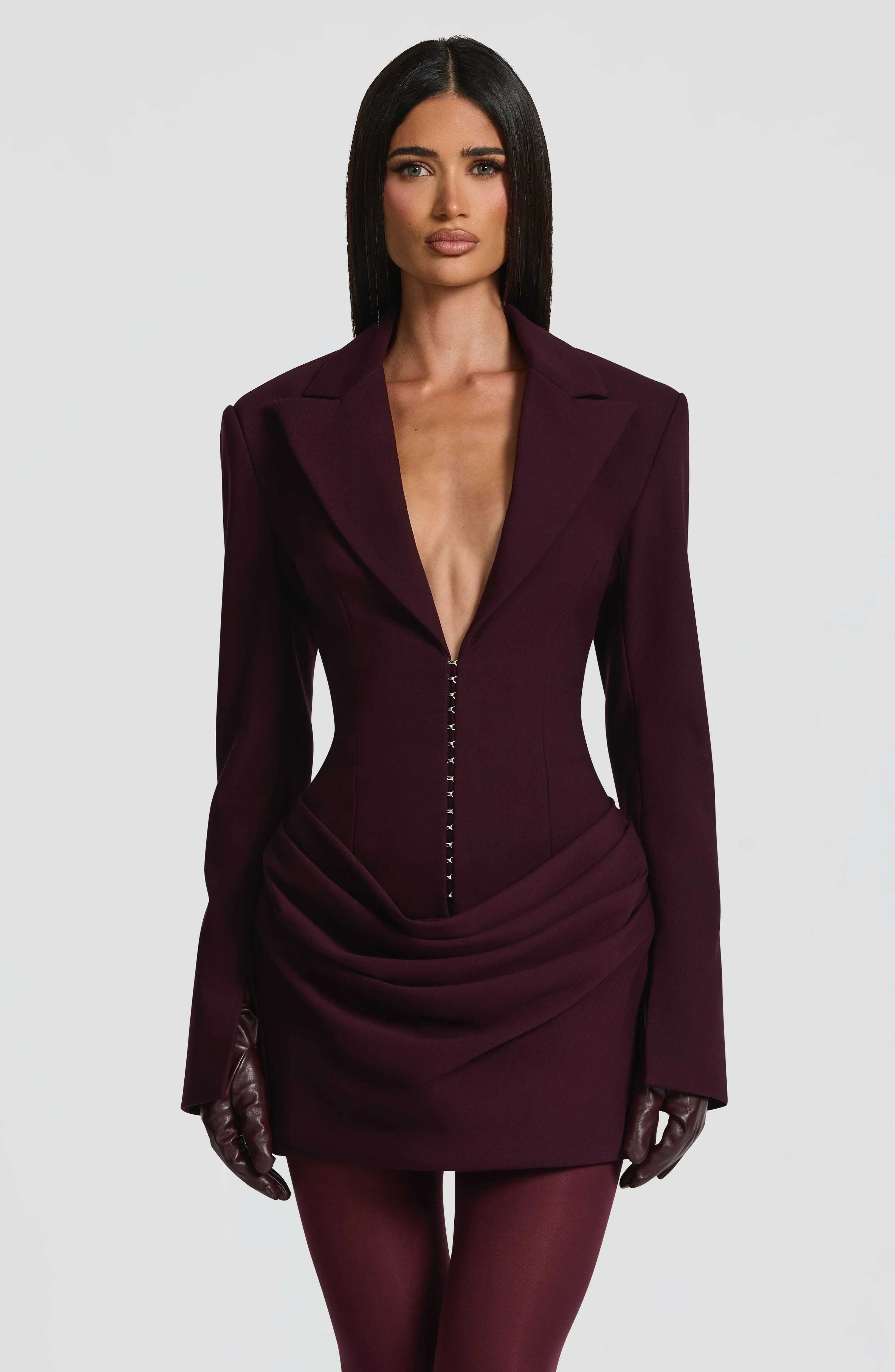 Susie Mini Dress - Plum - Image 9