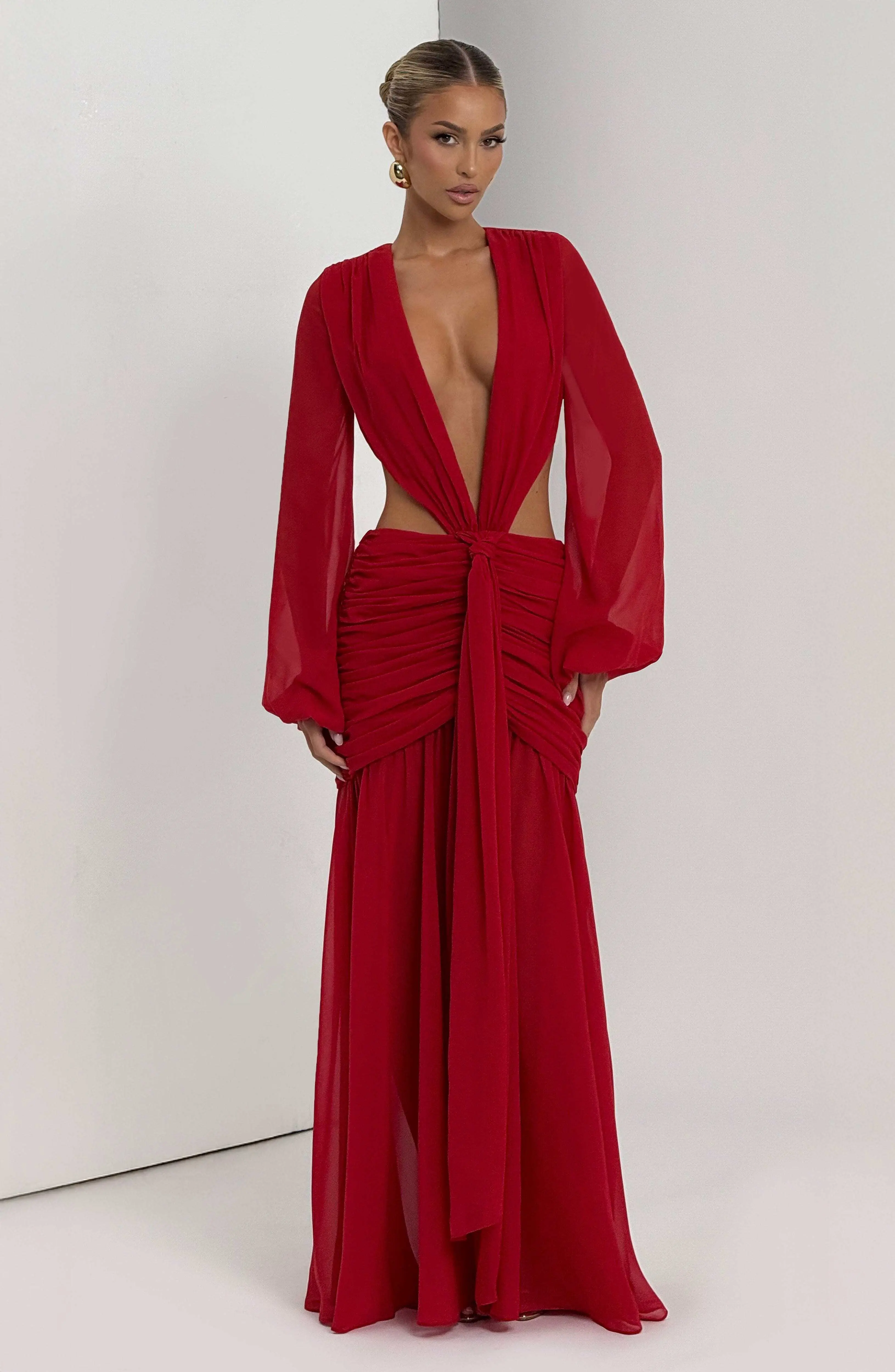 Andrina Maxi Dress - Red - Image 8
