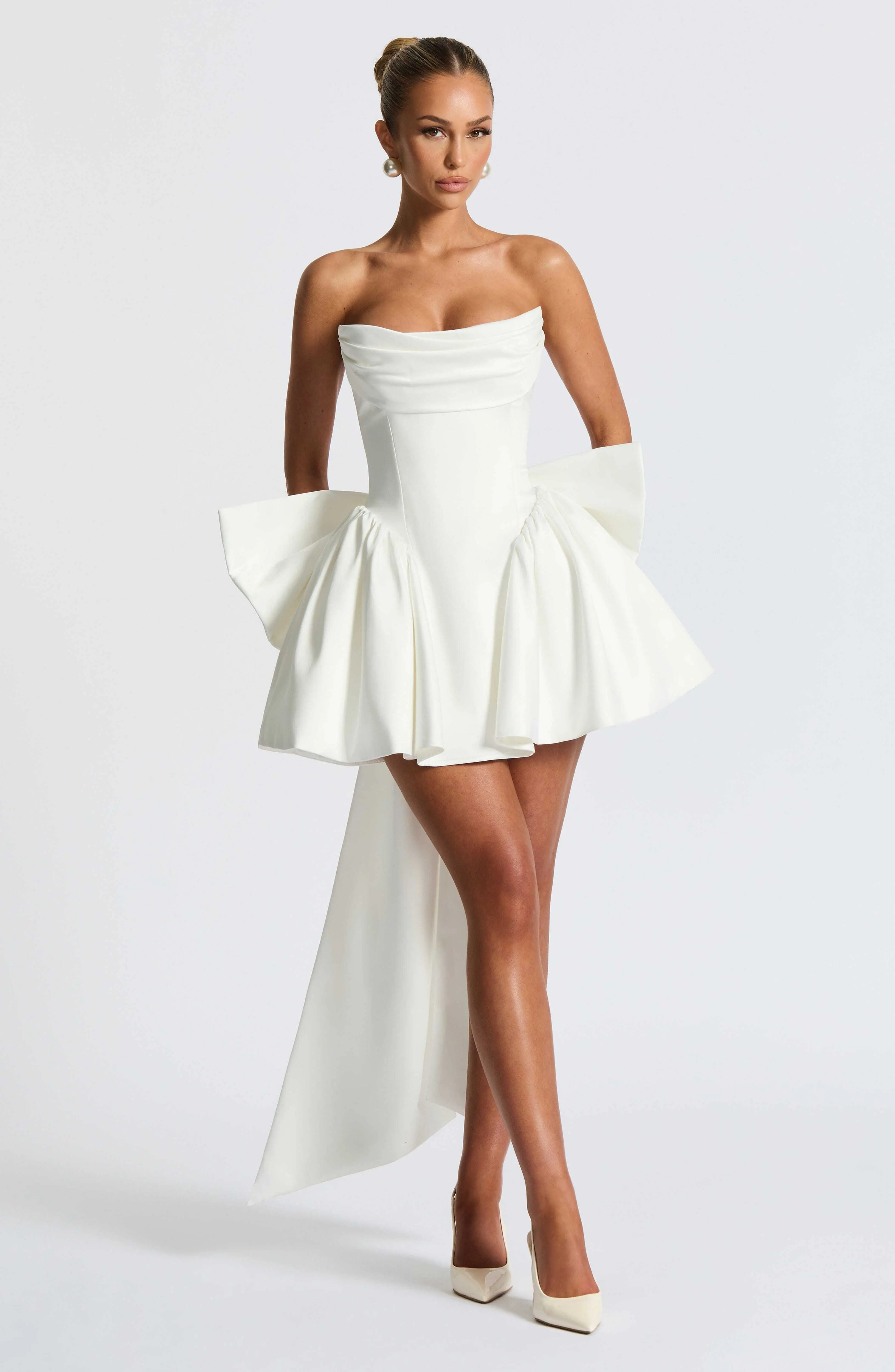 Trinity Mini Dress - Ivory - Image 10