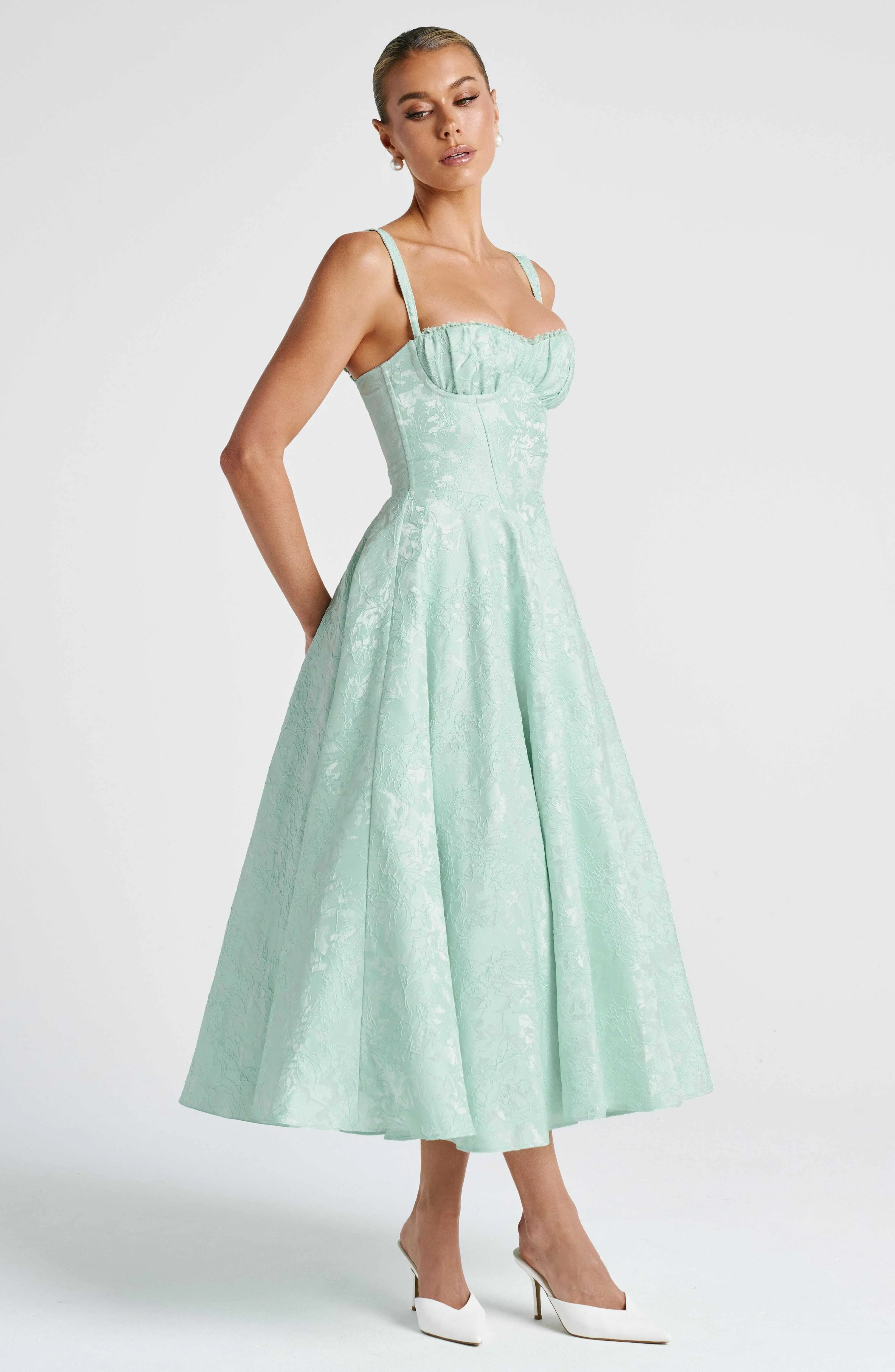 Amity Midi Dress - Mint - Image 6