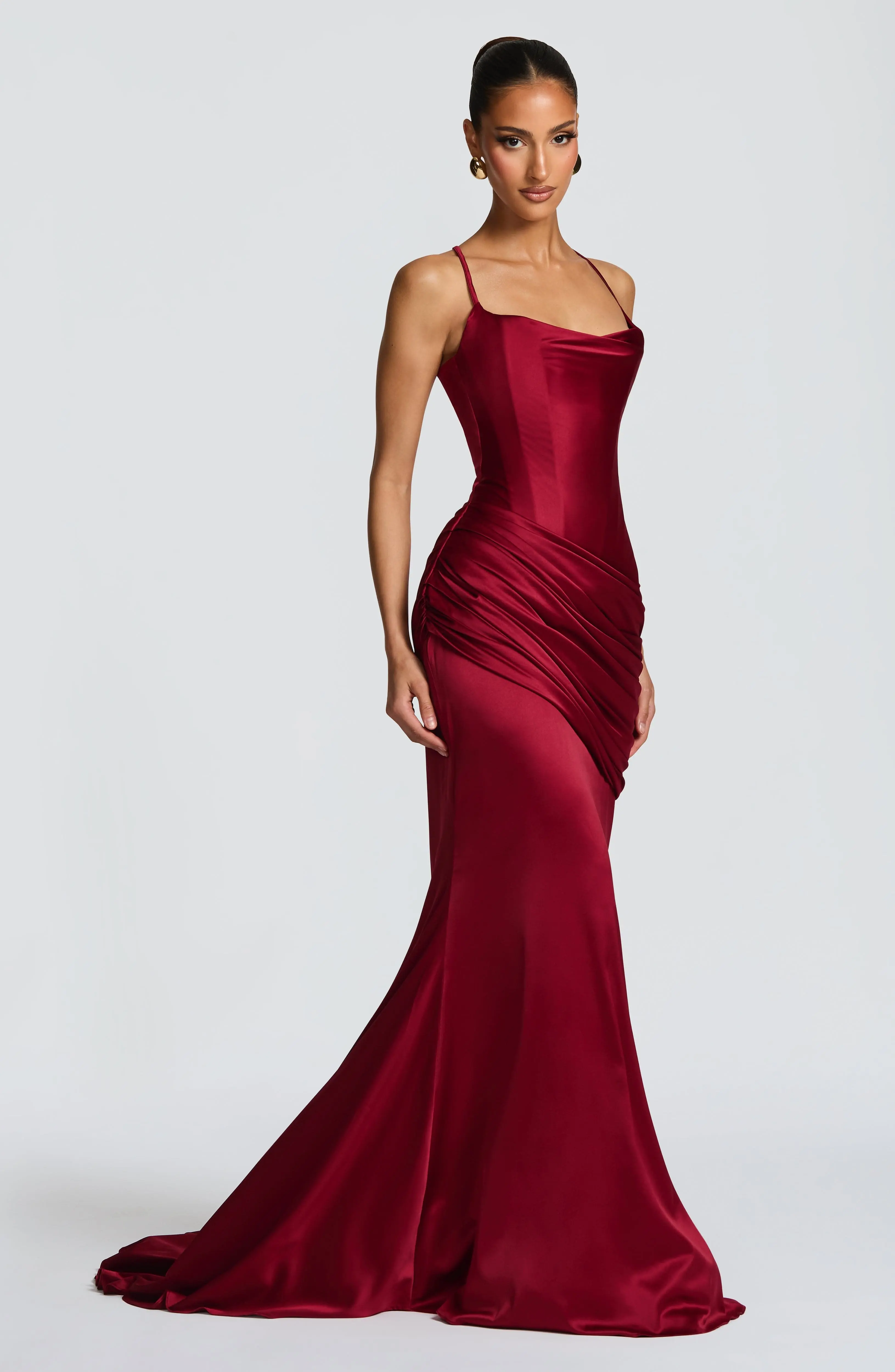 Connie Gown - Burgundy - Image 2