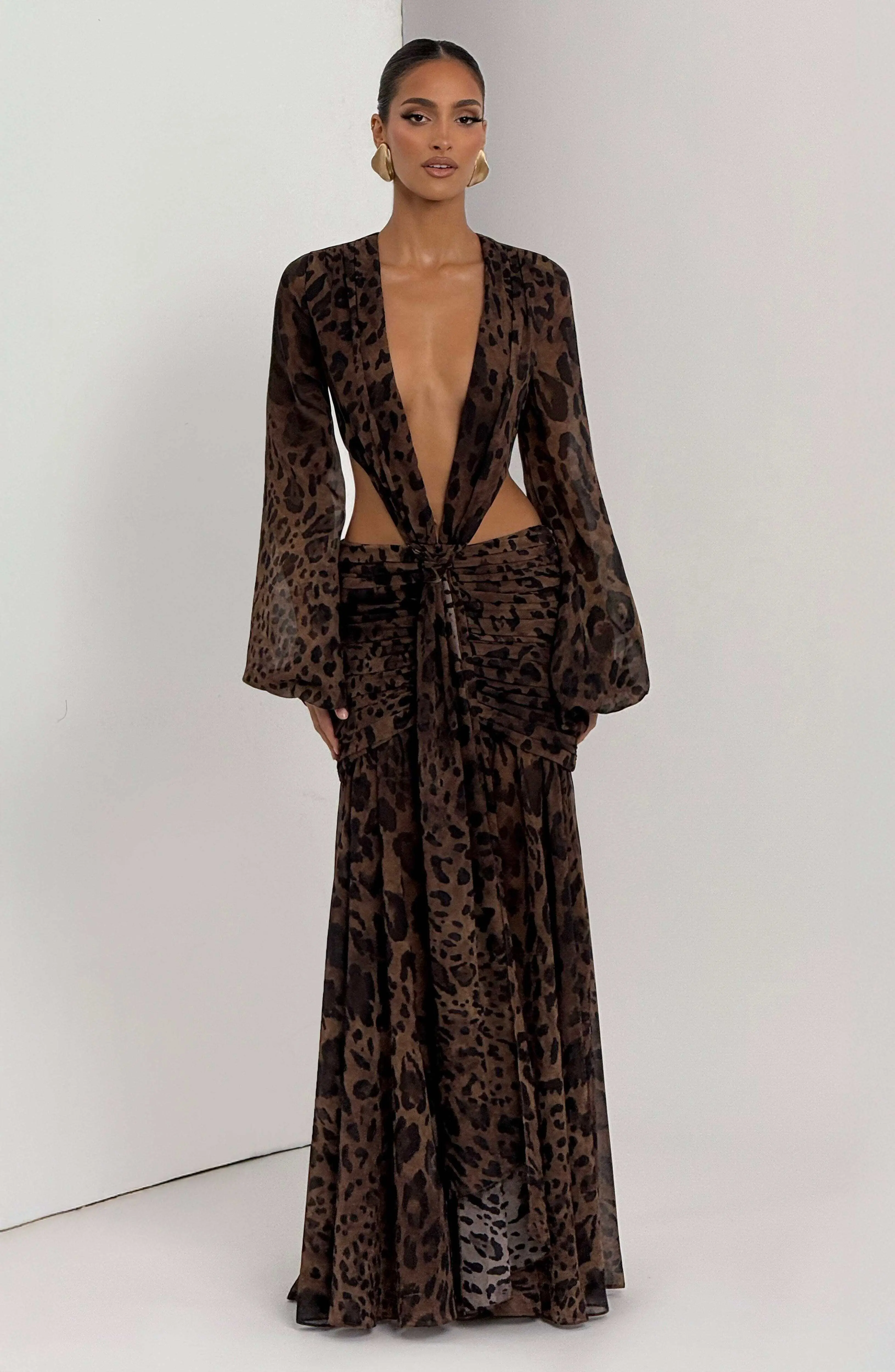 Andrina Maxi Dress - Leopard Print - Image 10
