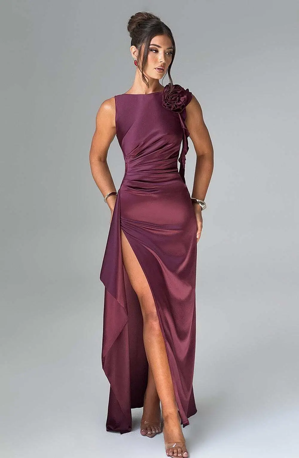 Peggy Maxi Dress - Cherry Lacquer - Image 2