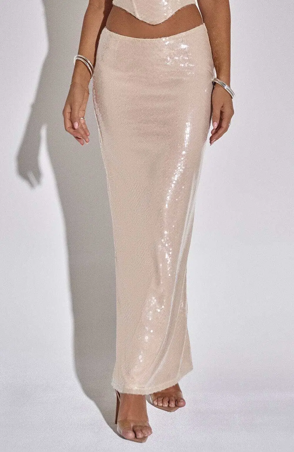 Larisa Maxi Skirt - Nude - Image 11