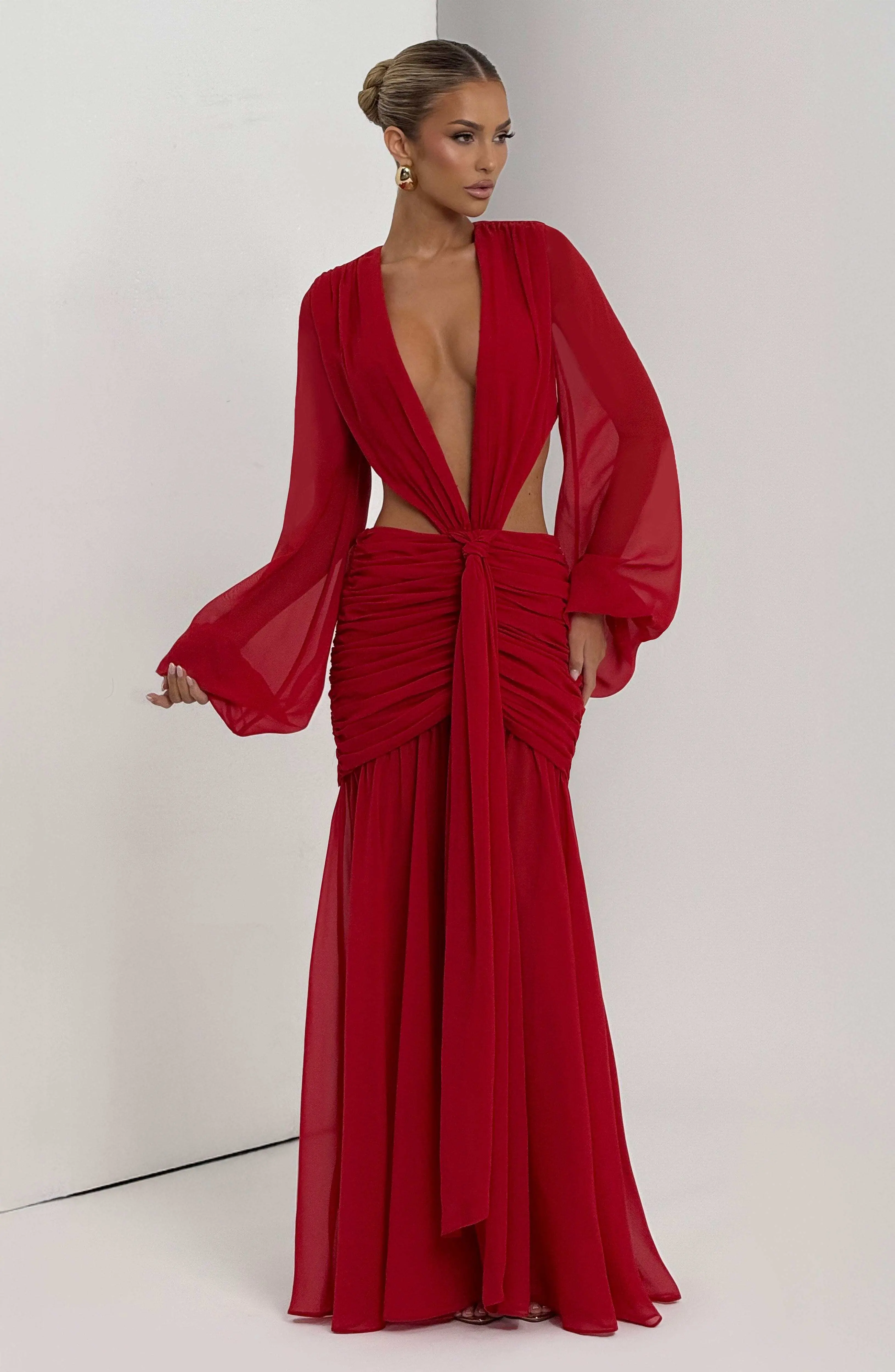 Andrina Maxi Dress - Red - Image 7