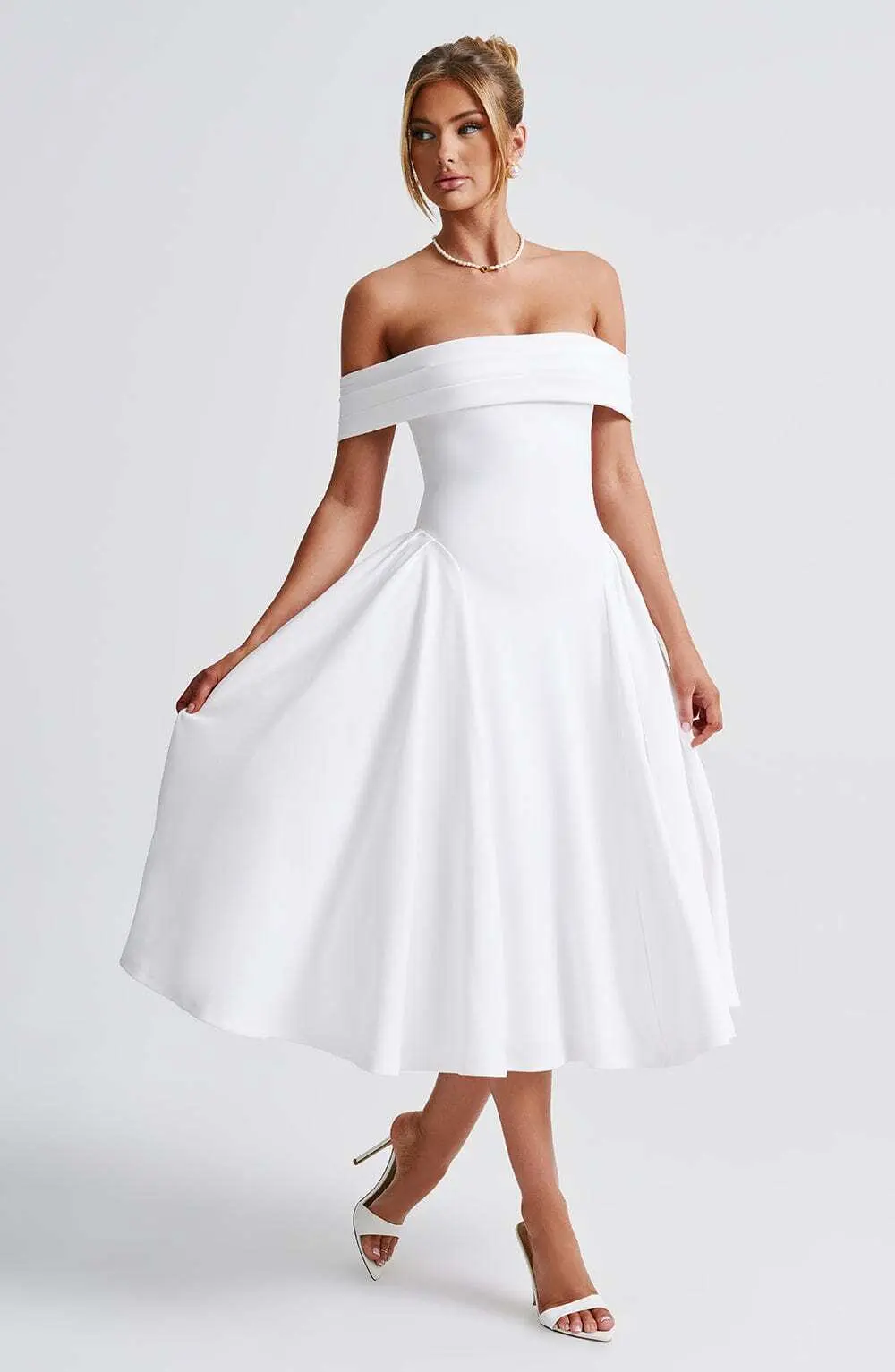 Miranda Midi Dress - Ivory - Image 6