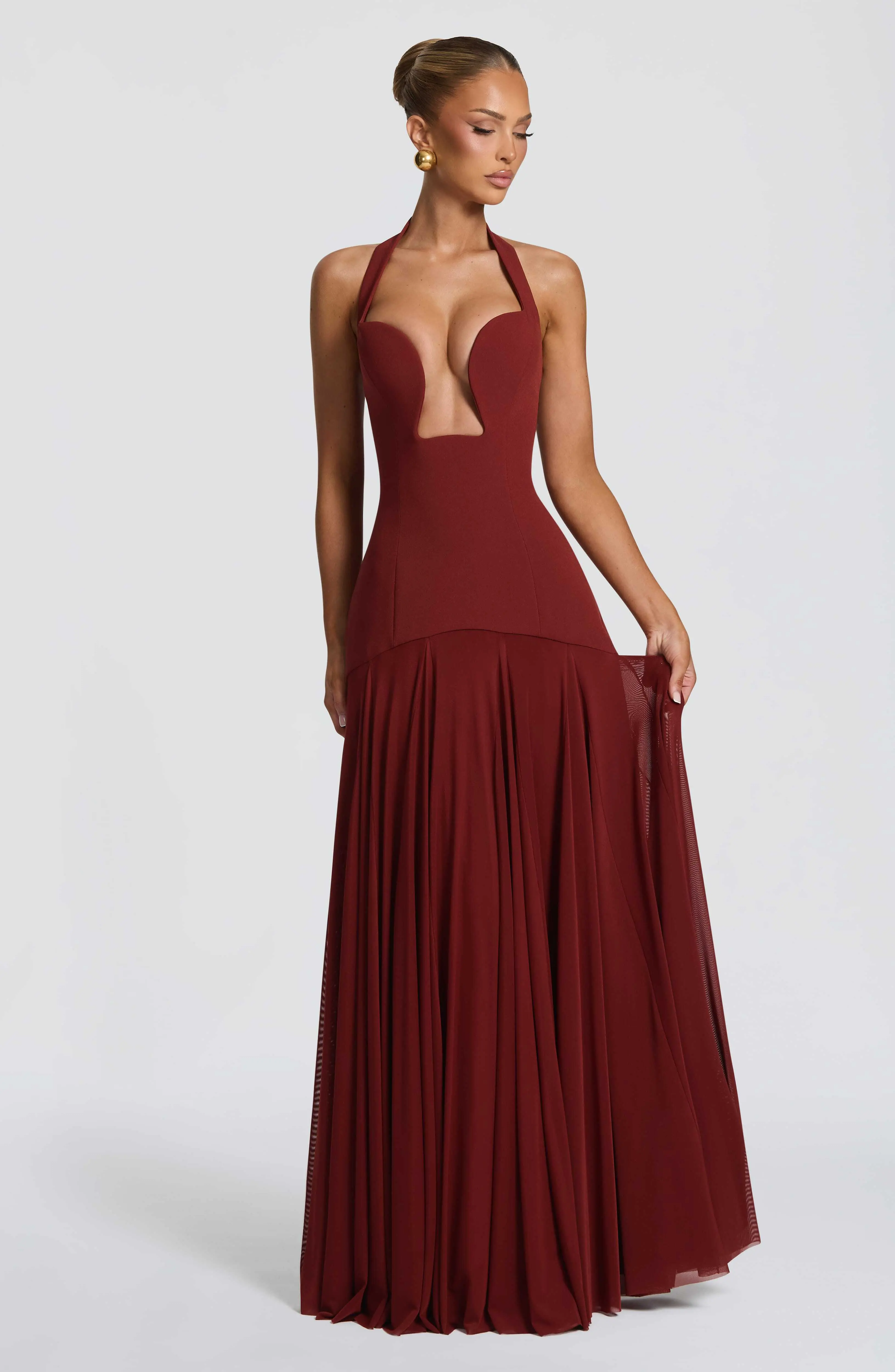 Cyrene Maxi Dress - Deep Rust - Image 4