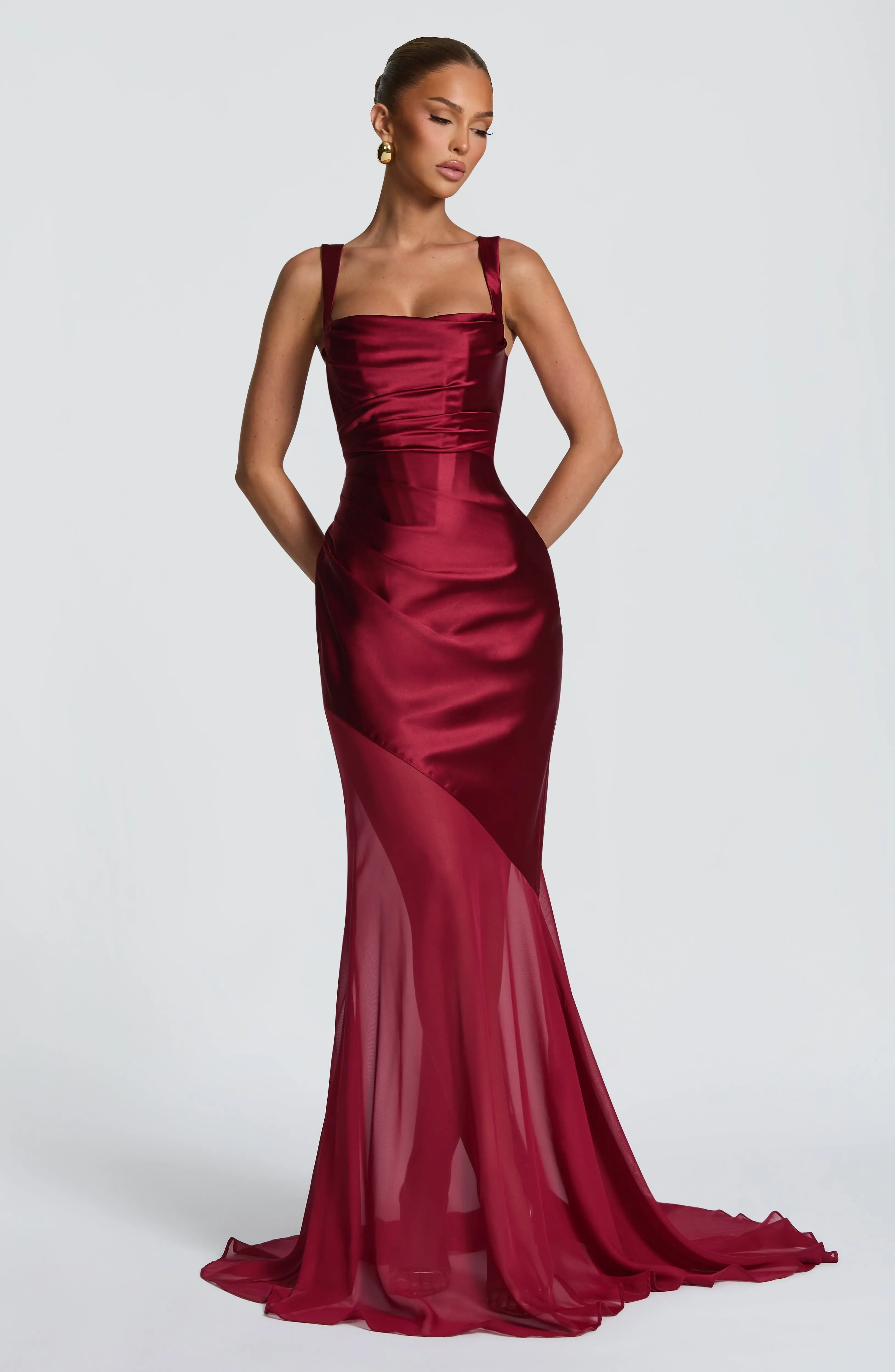 Eliza Gown - Burgundy - Image 7