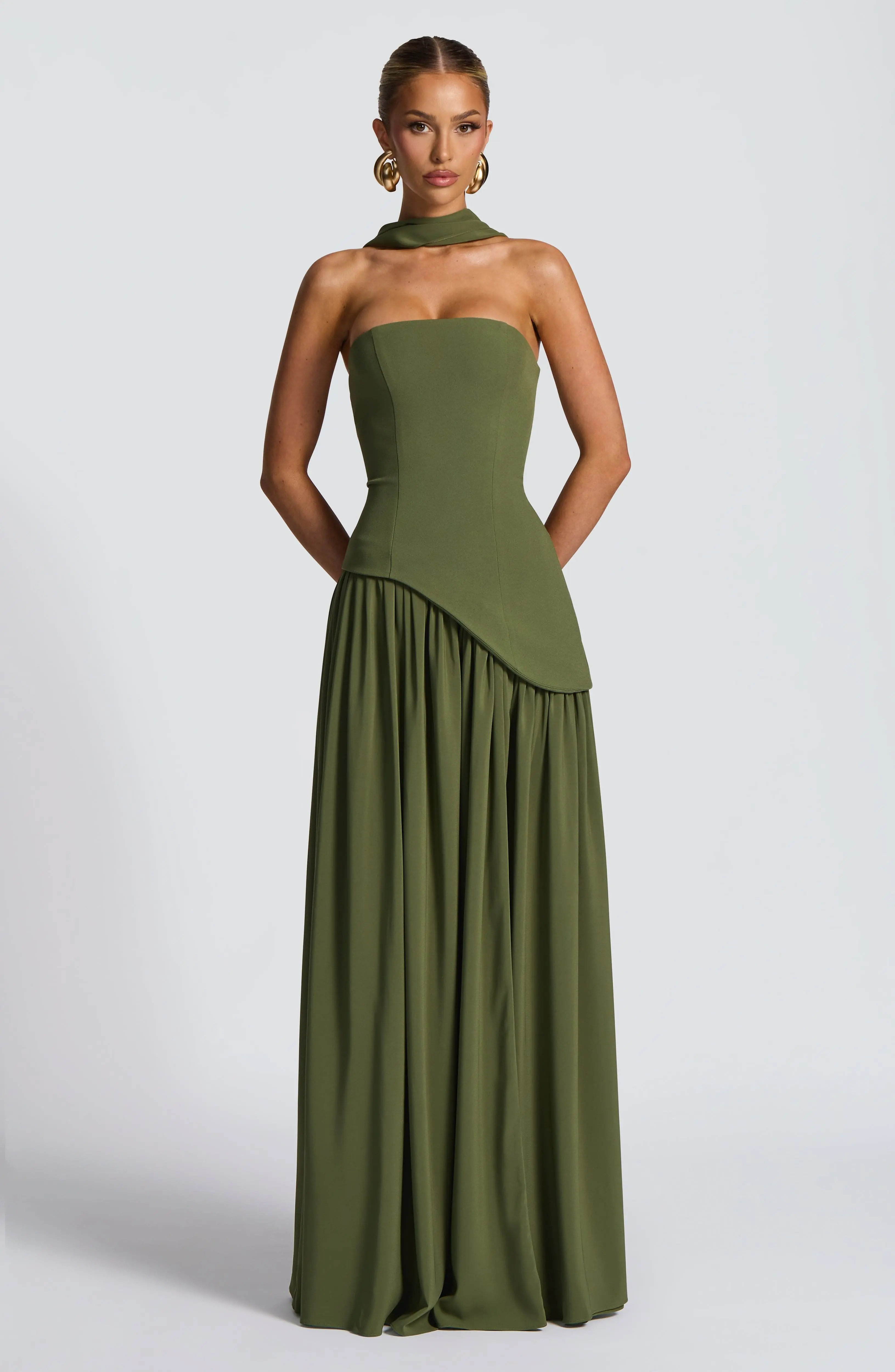 Maliyah Maxi Dress - Khaki - Image 4
