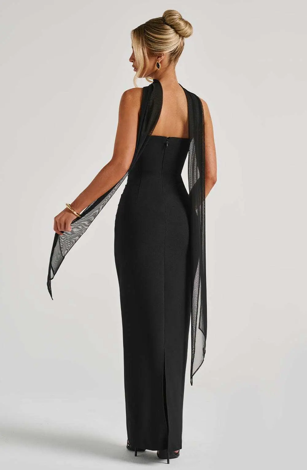 Yulia Maxi Dress - Black - Image 12
