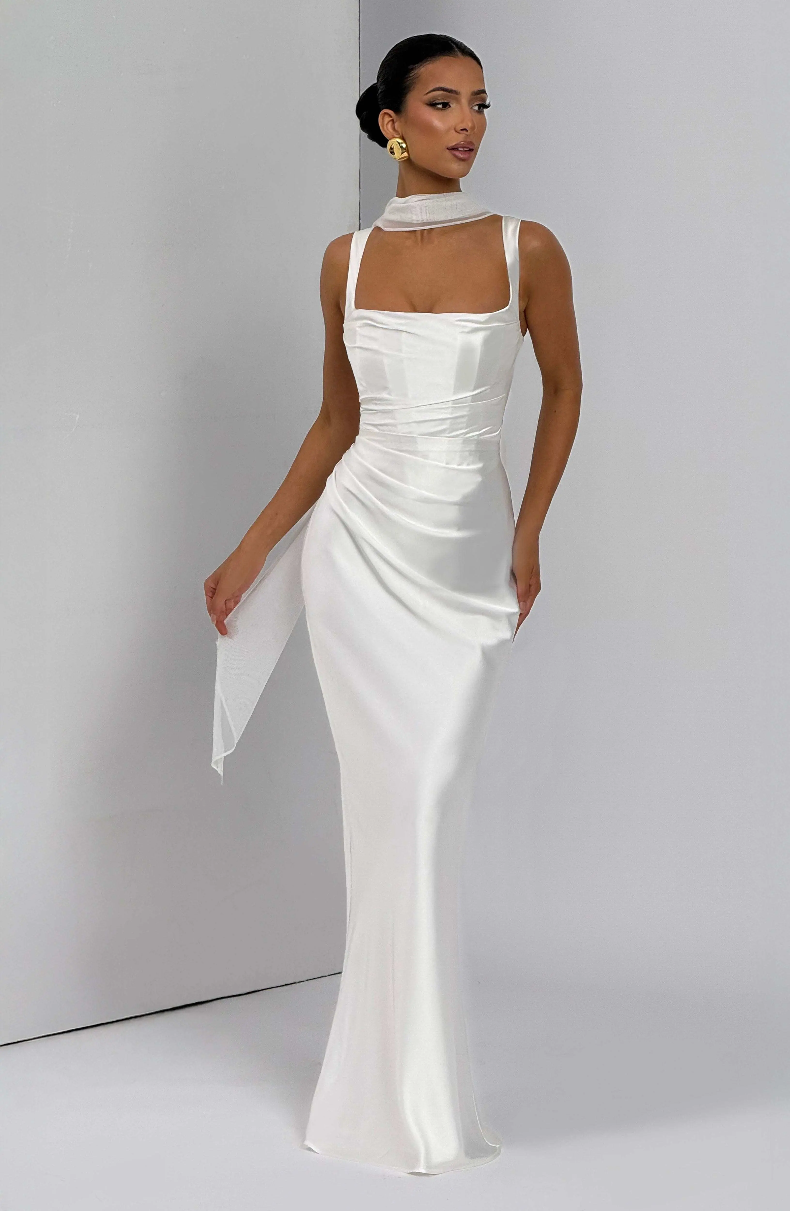 Calanthe Maxi Dress - Ivory - Image 7