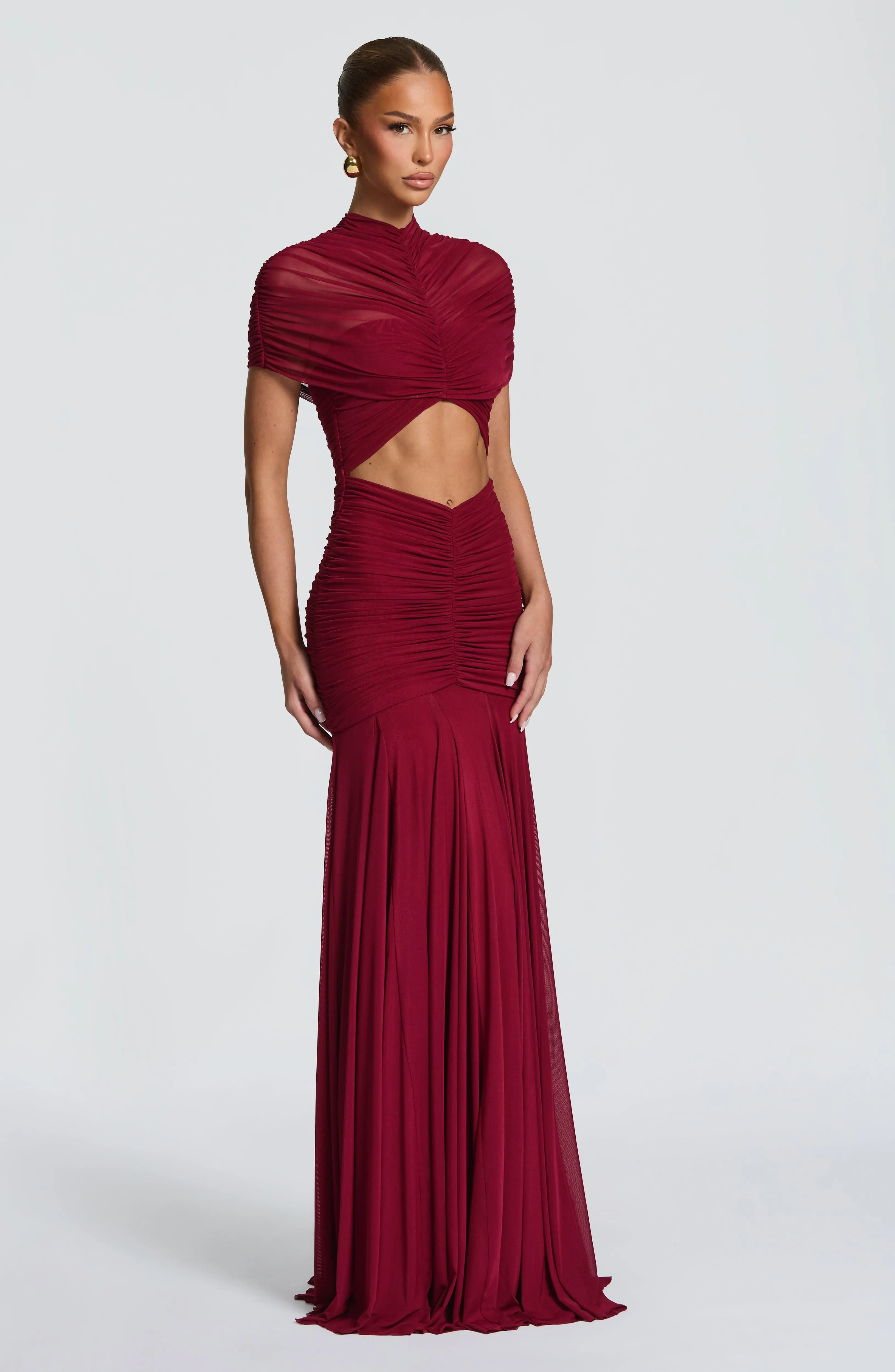 Jaya Maxi Dress - Burgundy - Image 6