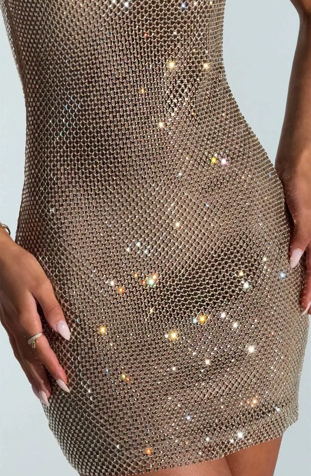Petra Mini Dress - Gold - Image 3