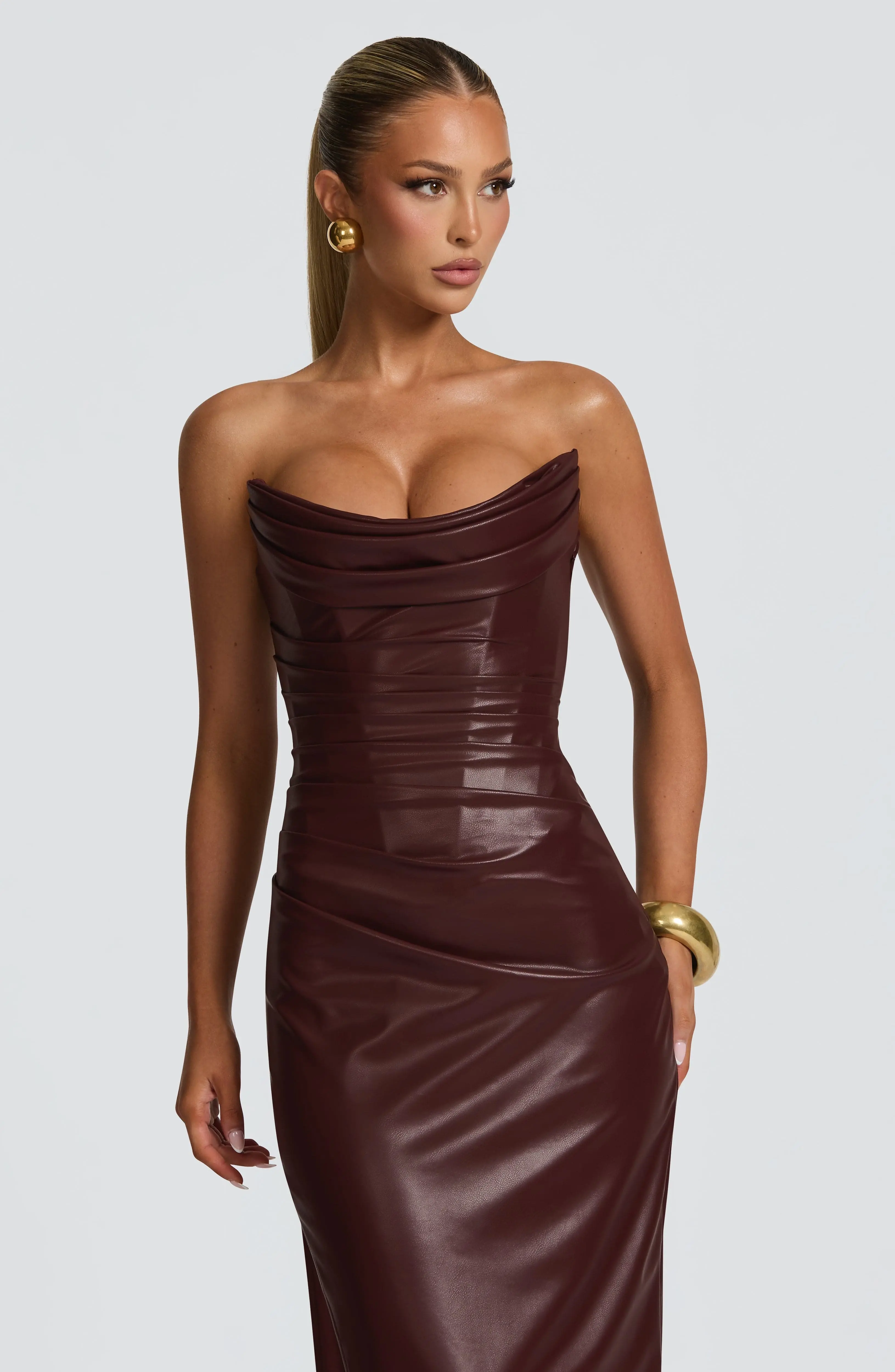 Alba Maxi Dress - Burgundy - Image 7