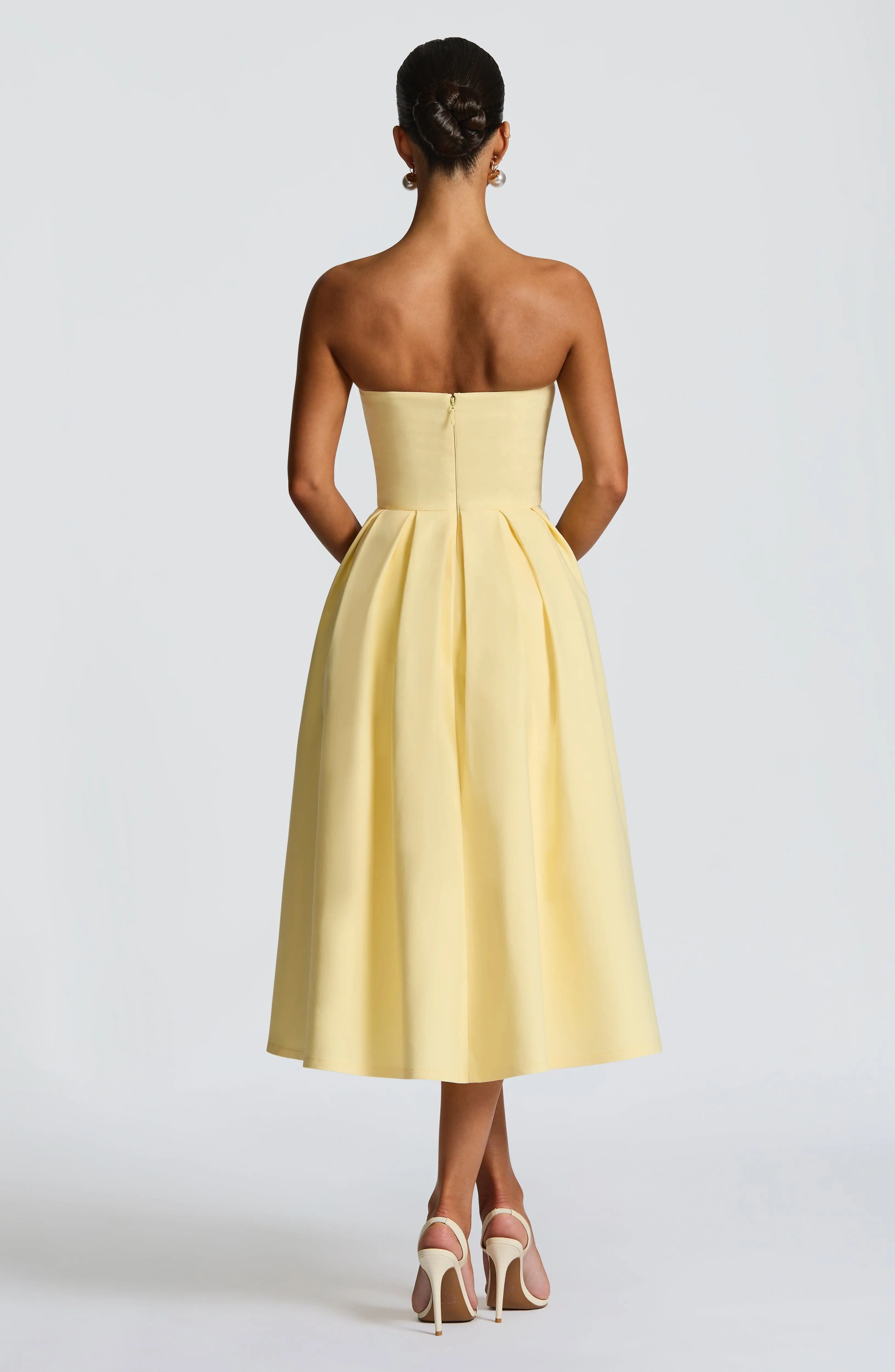 Edith Midi Dress - Lemon - Image 3