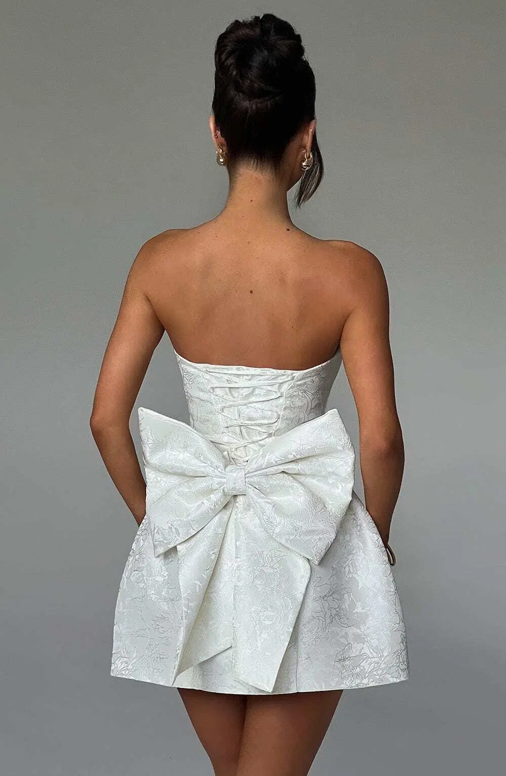Elenora Mini Dress - Ivory - Image 2