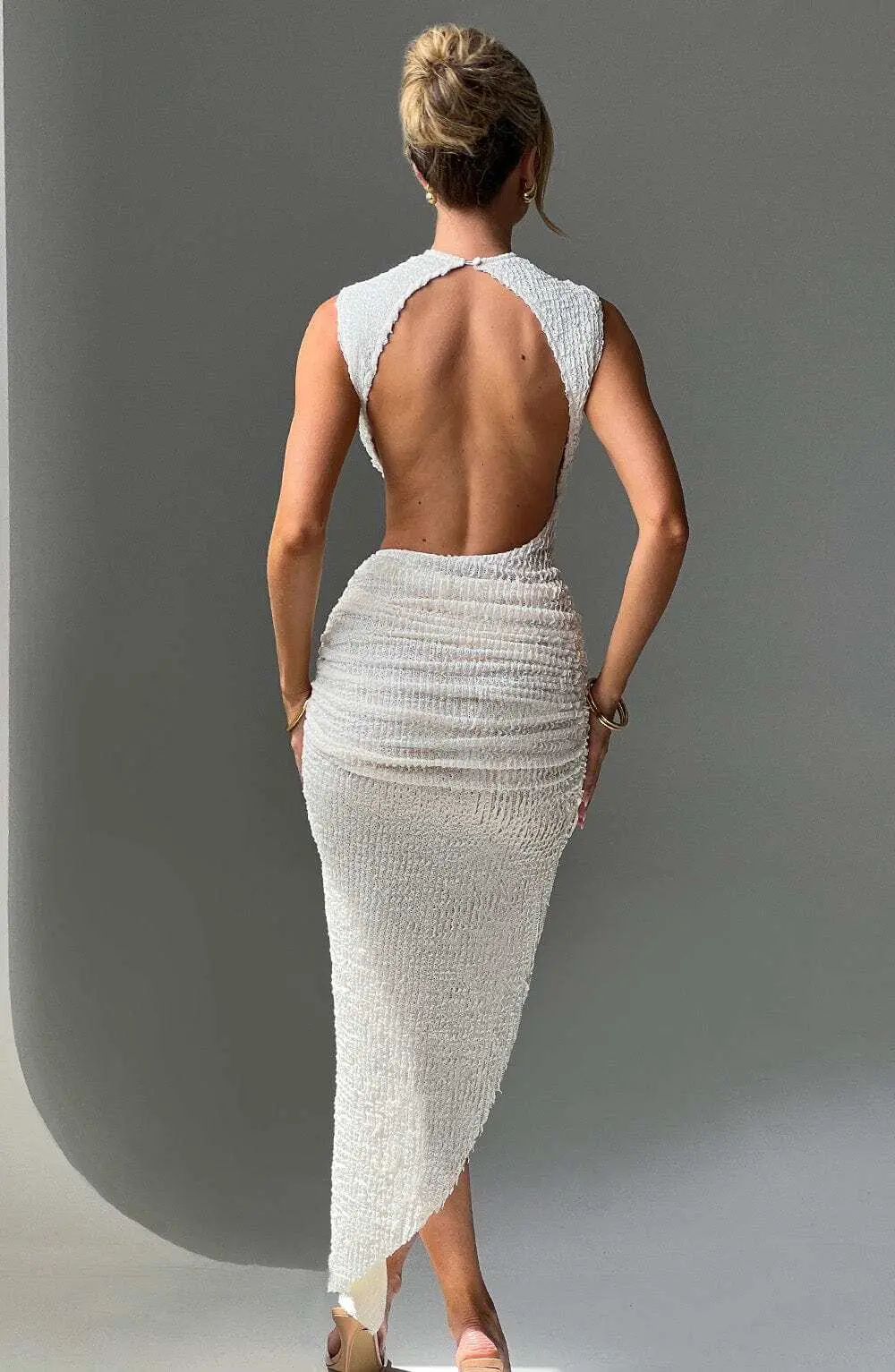 Aphrodite Midi Dress - Ivory - Image 4