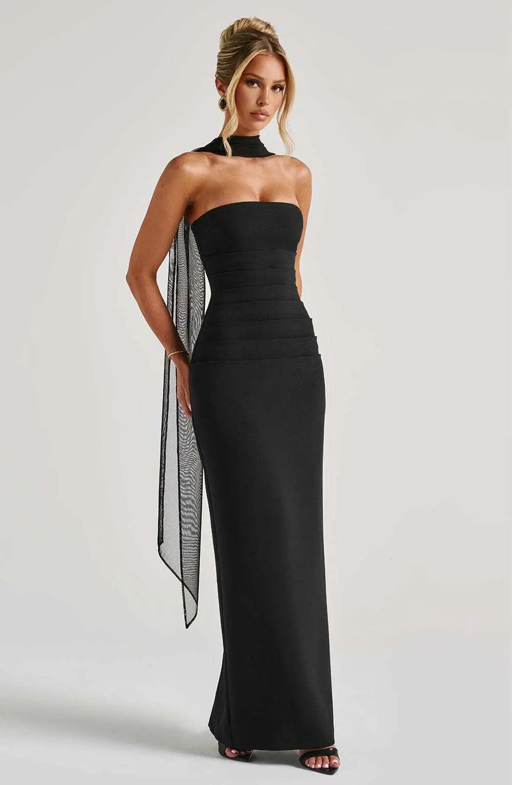 Yulia Maxi Dress - Black - Image 6