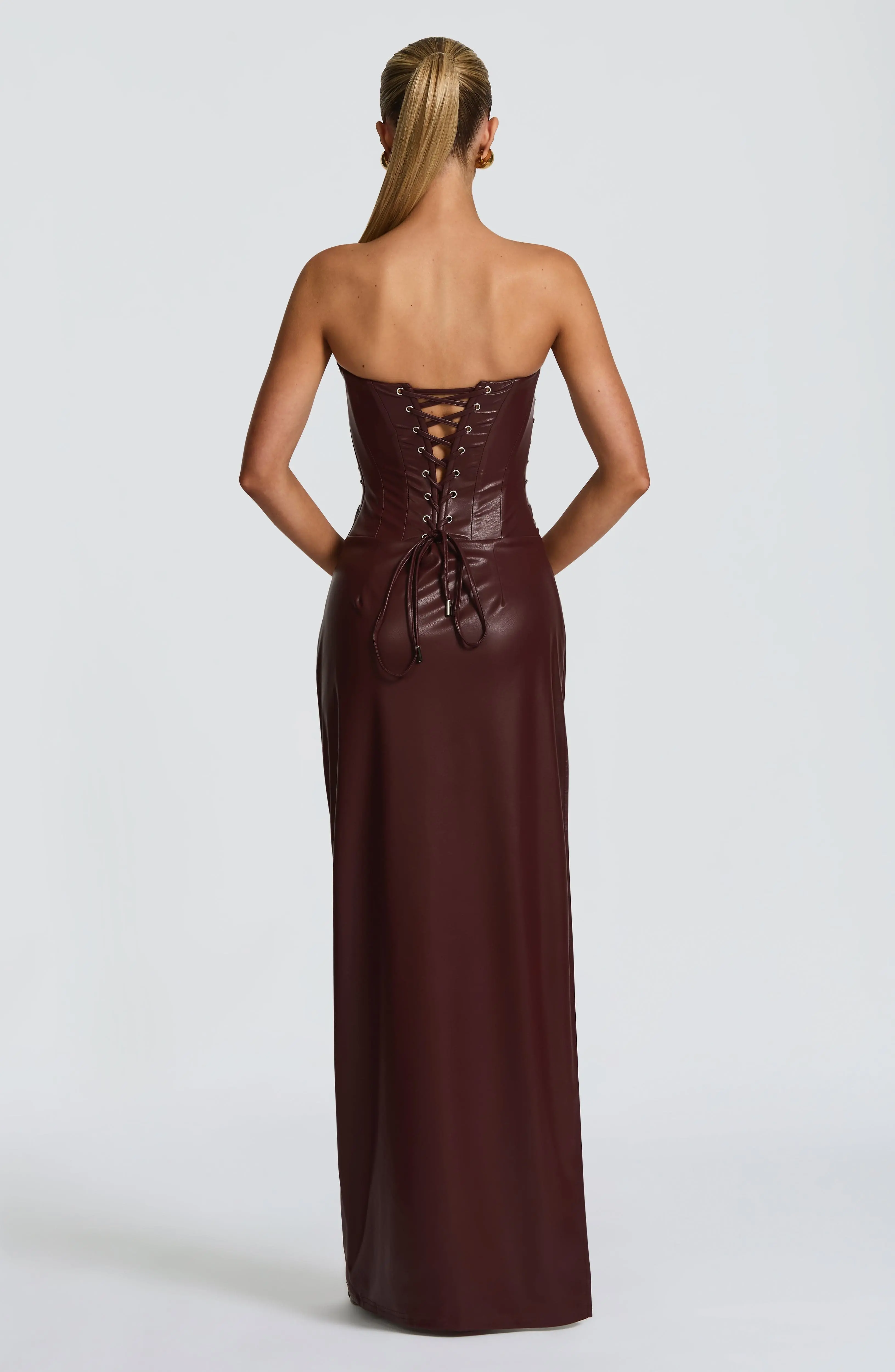 Alba Maxi Dress - Burgundy - Image 6