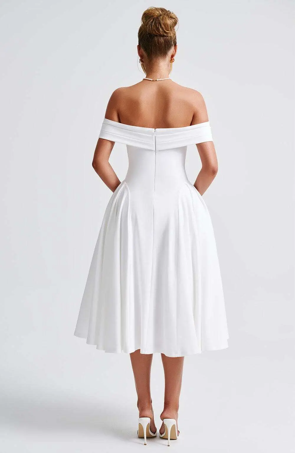 Miranda Midi Dress - Ivory - Image 5