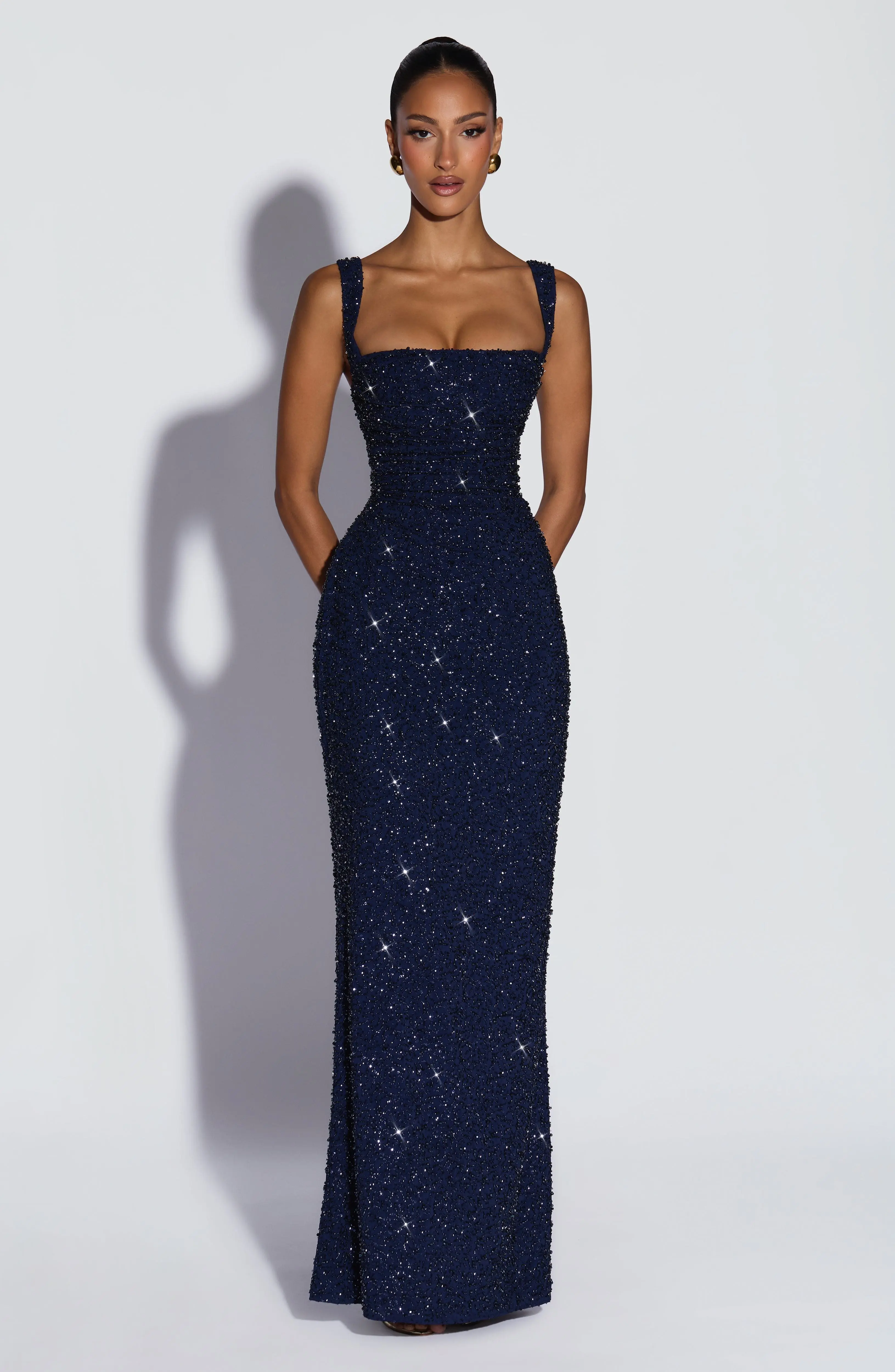 Calanthe Maxi Dress - Navy Sparkle - Image 5