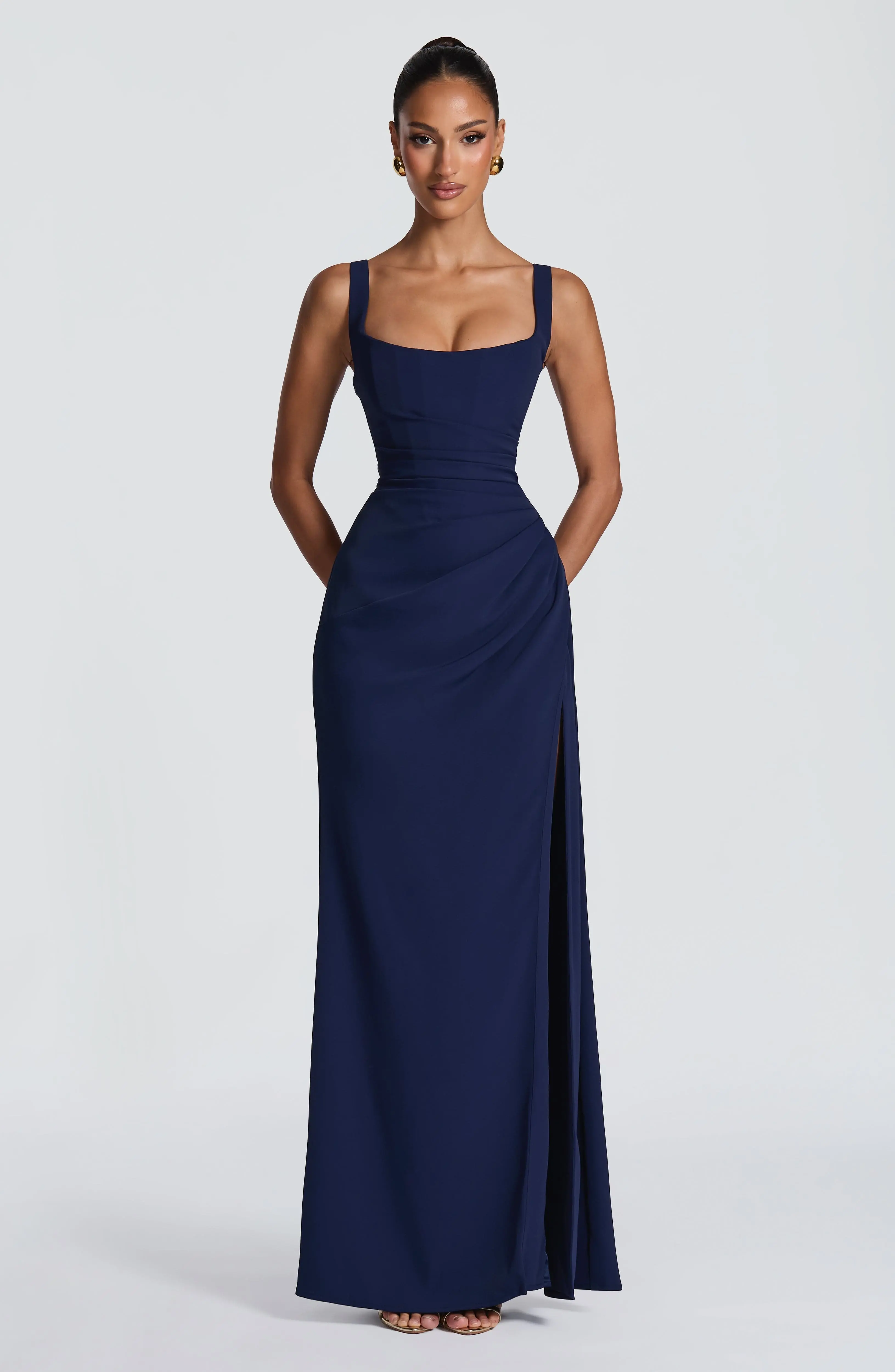 Laleh Maxi Dress - Navy - Image 4