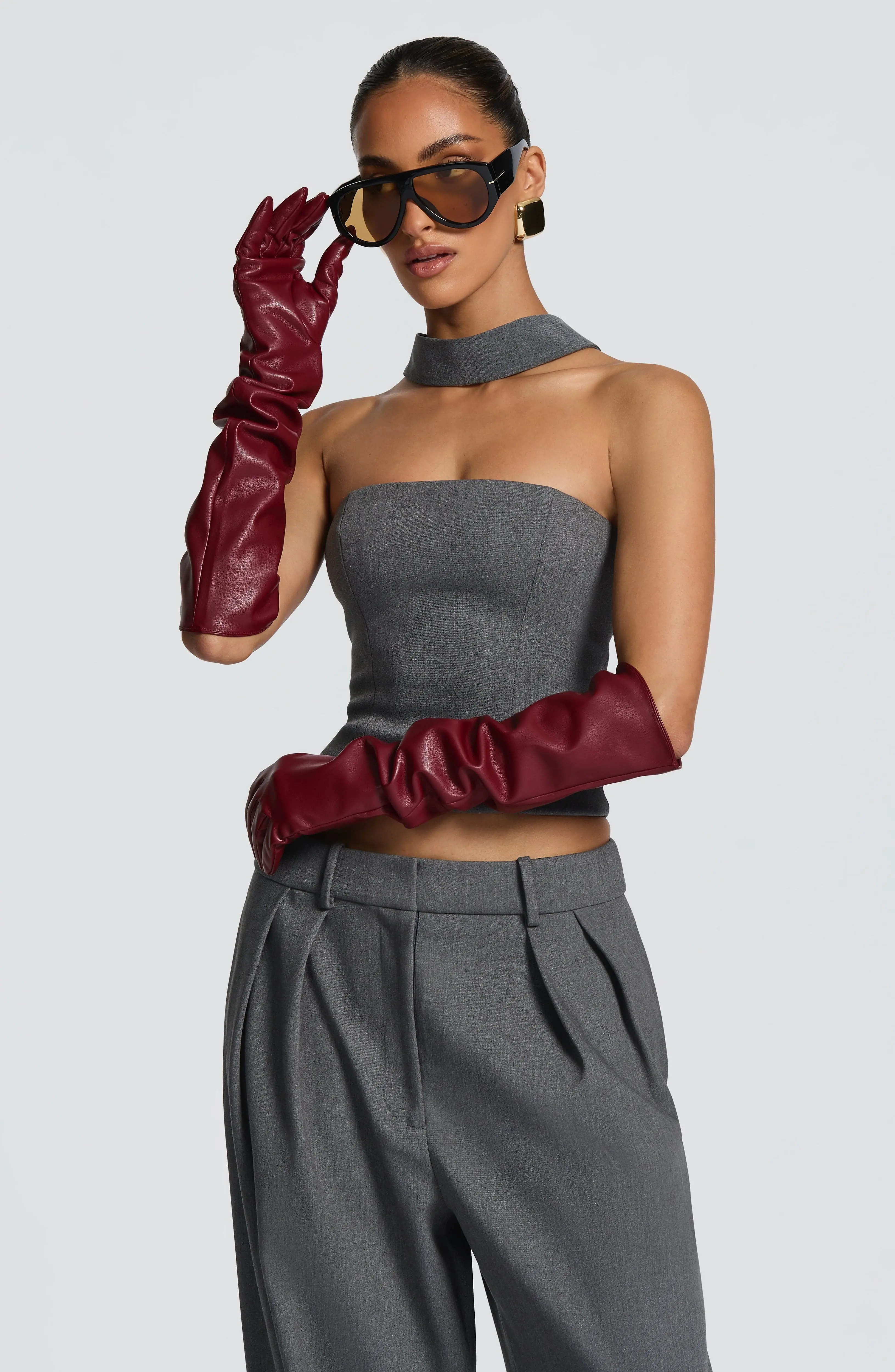 Frankie Gloves - Burgundy - Image 3