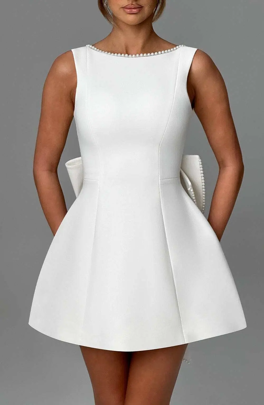 Carrie Mini Dress - Ivory - Image 7