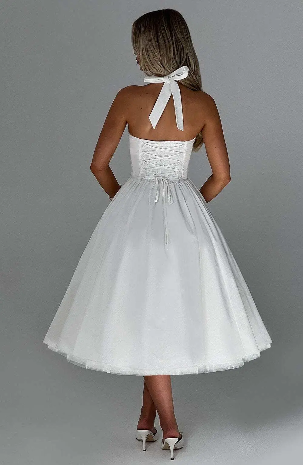 Cressida Midi Dress - Ivory - Image 2